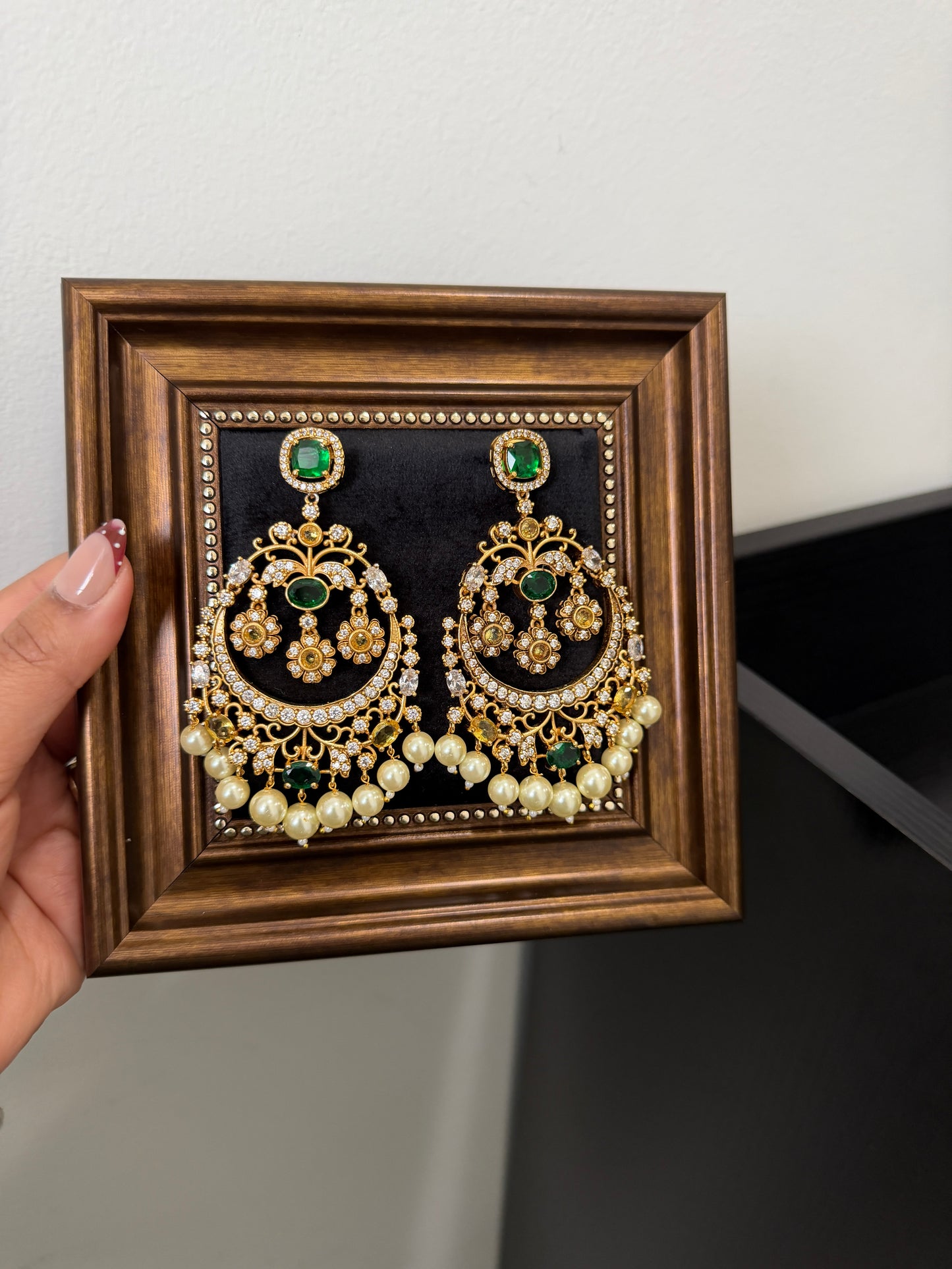 Manu Moissanite Kundan Earrings