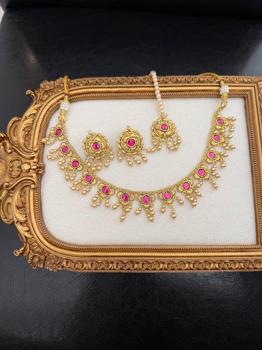 Arzoe Punjabi Traditional Look Set (Ruby)