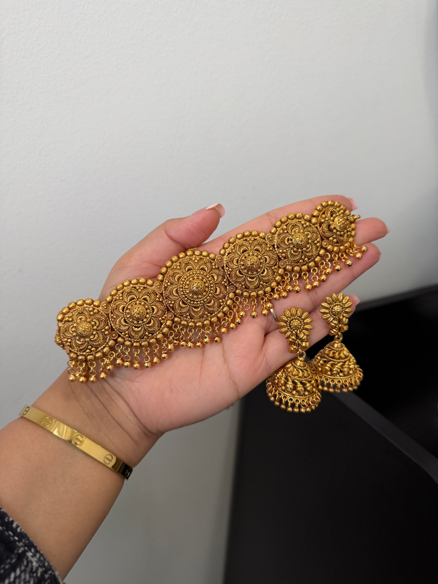 Raman Micro Gold Plated Choker Set