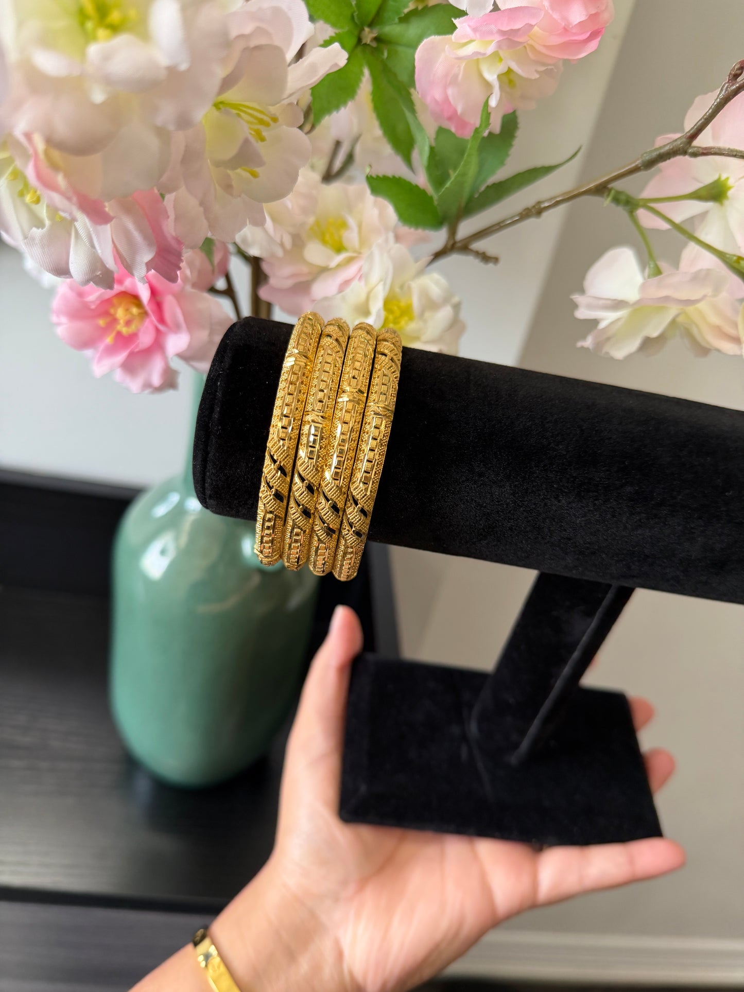 Jeet Gold Forming Bangles (Set of 4)