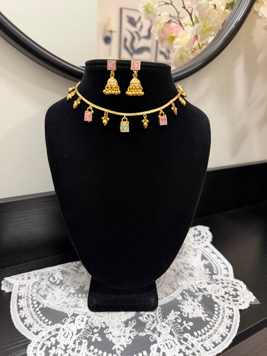 Taman Heritage Single Line Set (Pink and Mint)