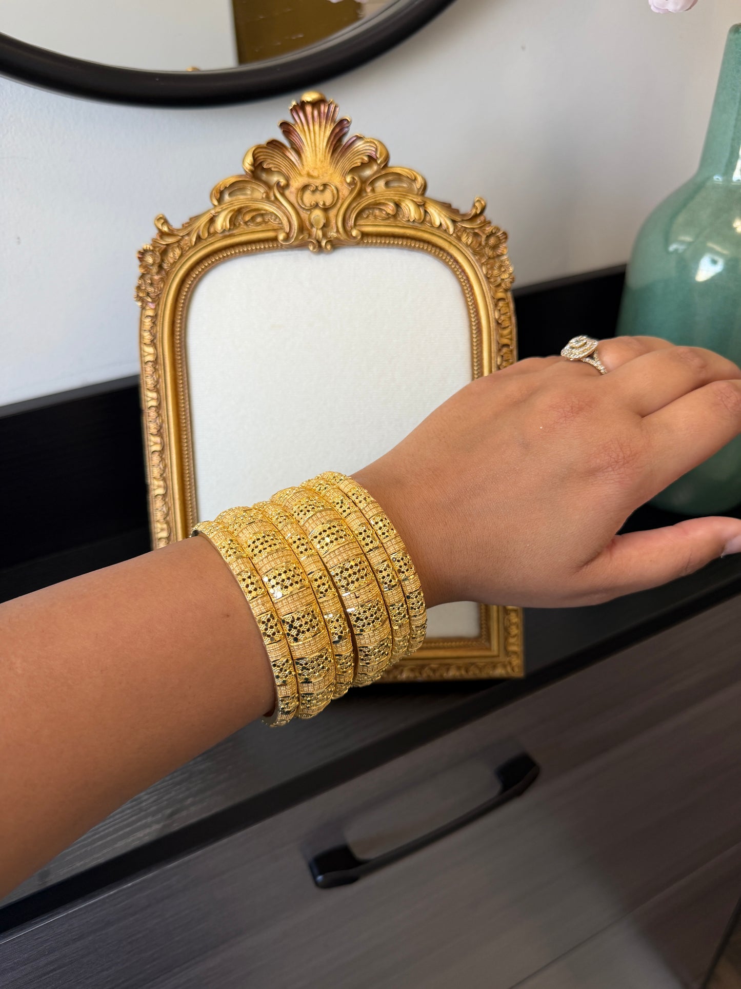 Randeep Gold Forming Bangles (Set of 6)
