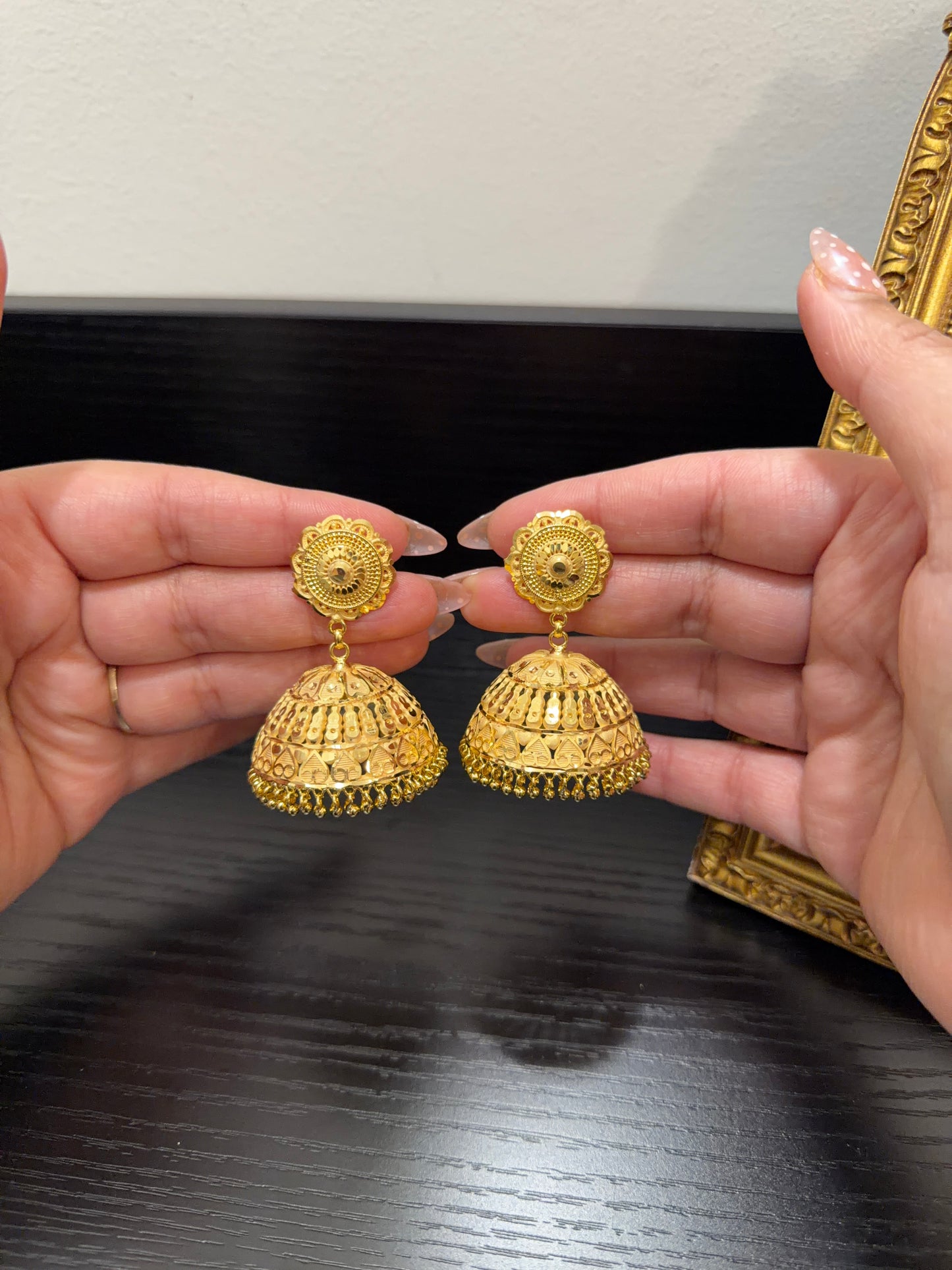 Neeti Forming Gold Double Jhumki