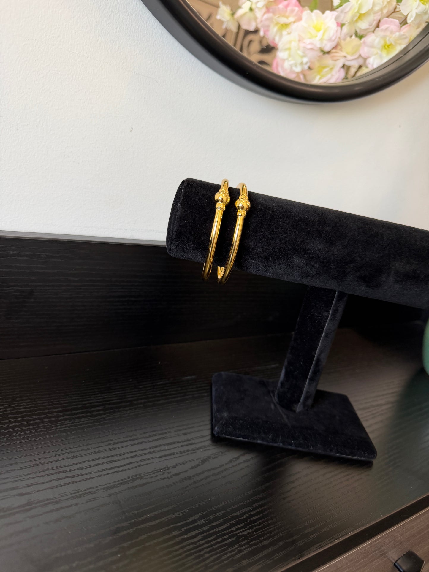 Manrit Gold Plated Bangles (Set of 2)