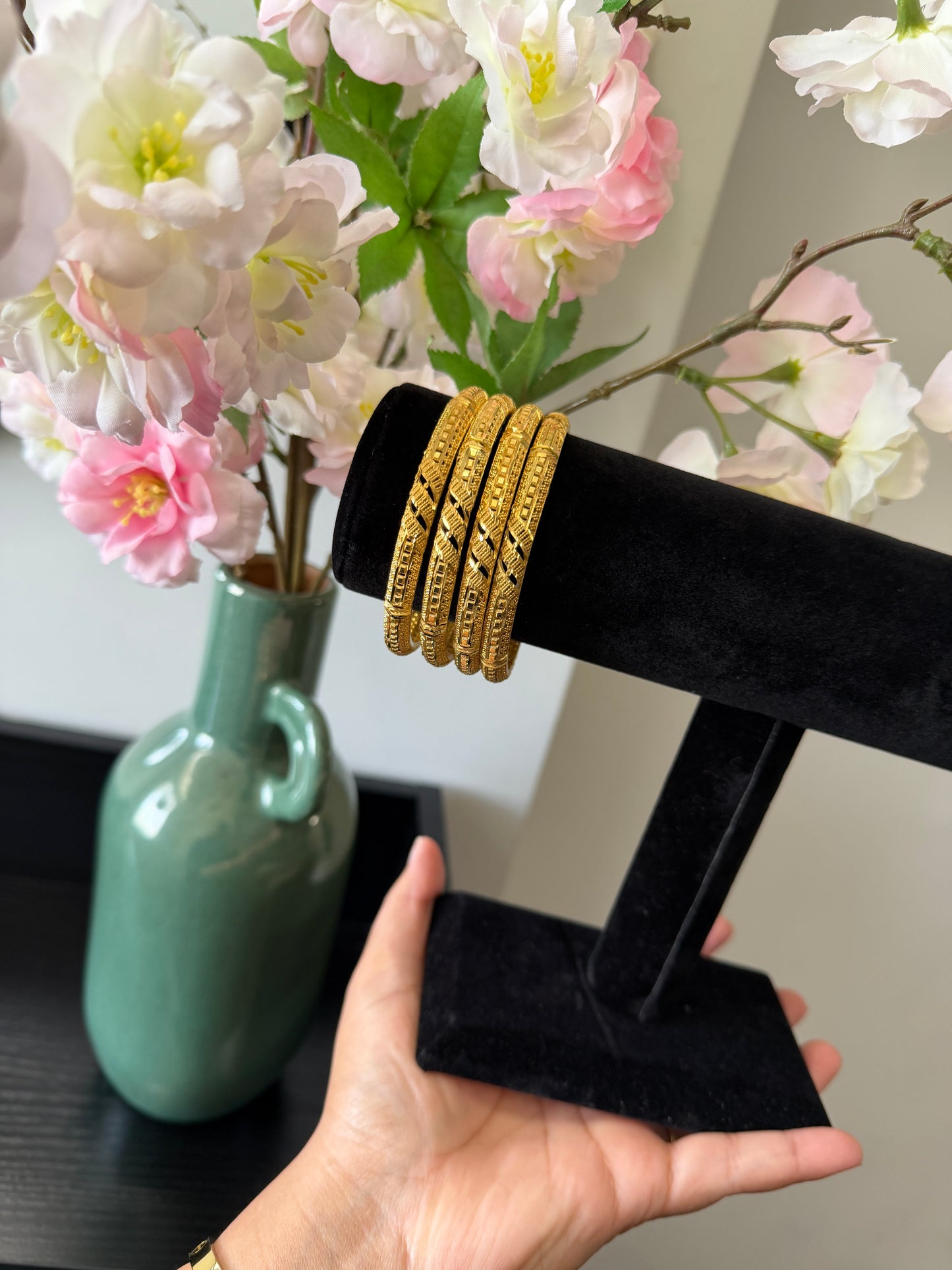 Jeet Gold Forming Bangles (Set of 4)