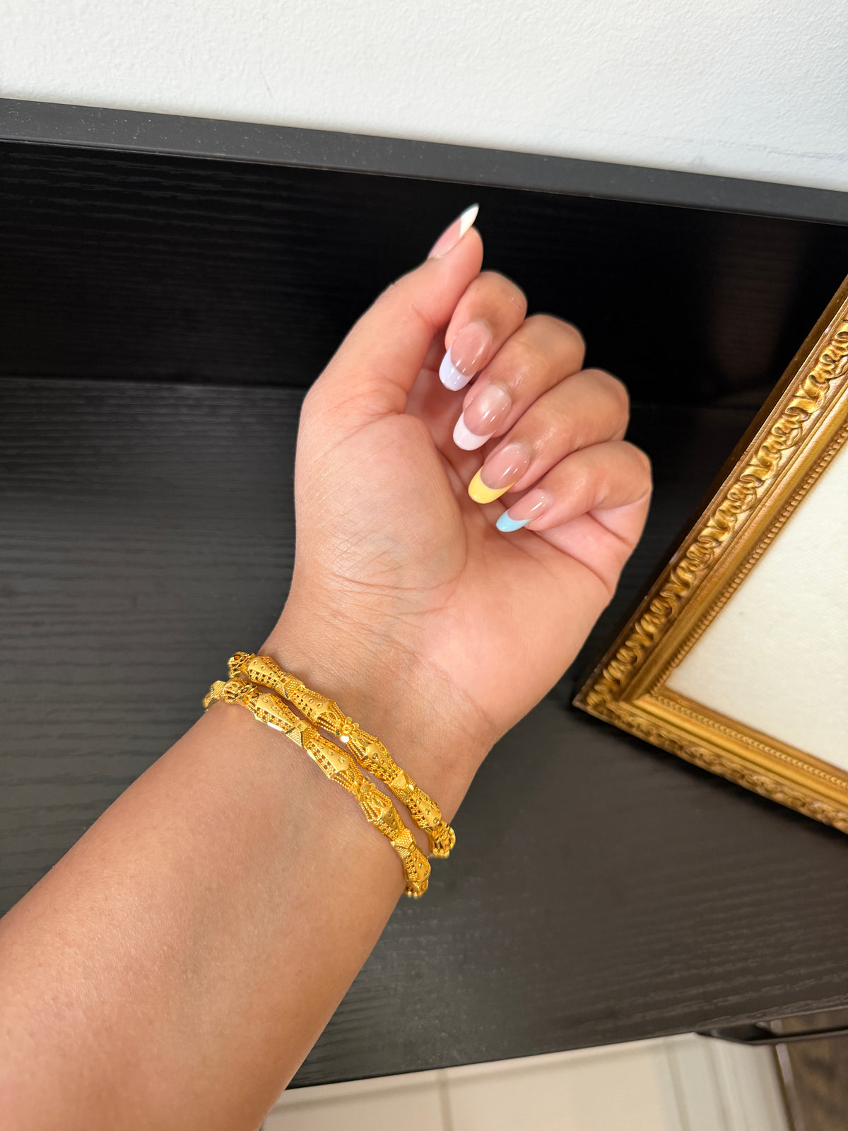 Dilgeet Gold Plated Bangles (Set of 2)