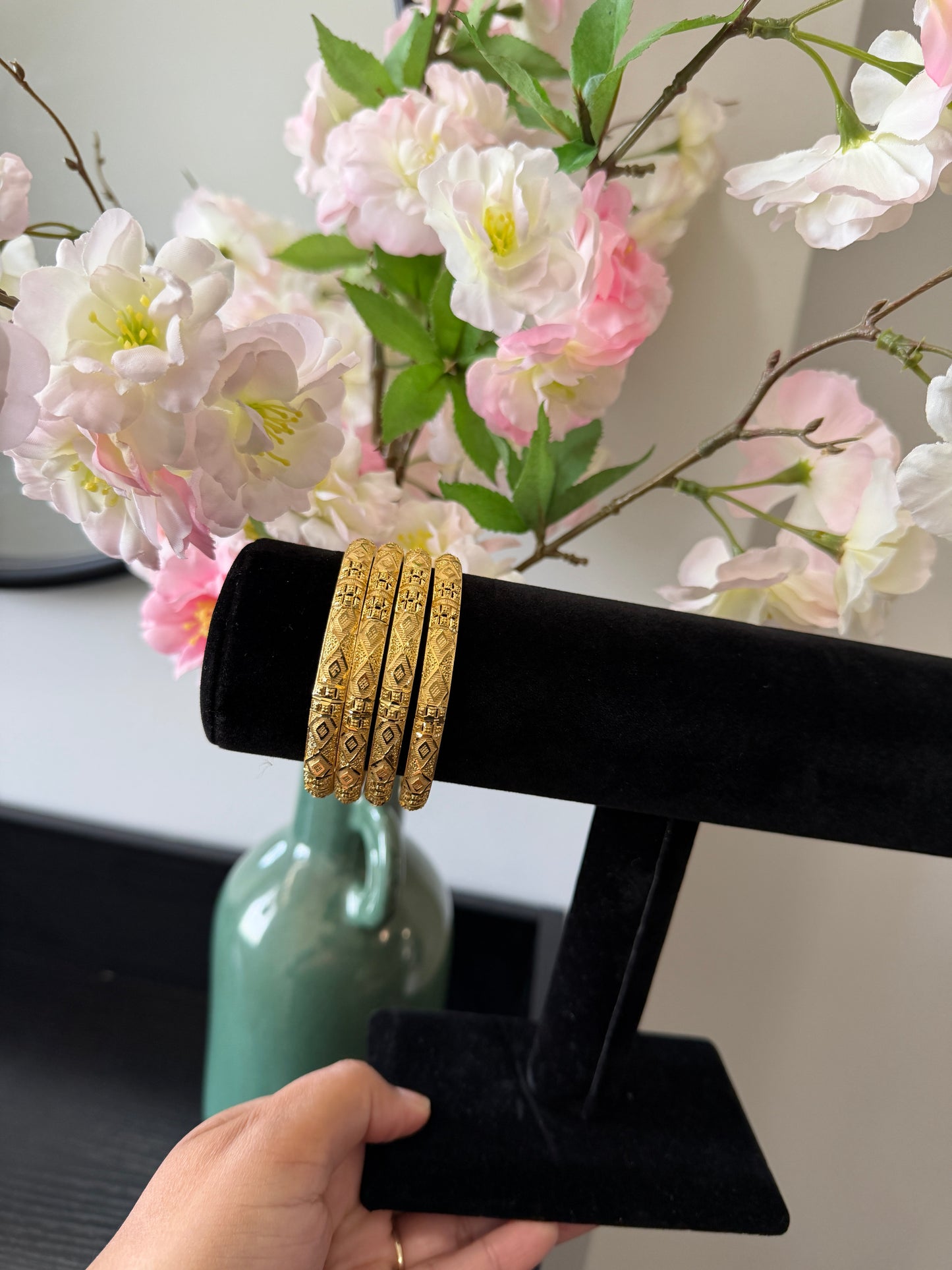 Meher Gold Forming Bangles (Set of 4)