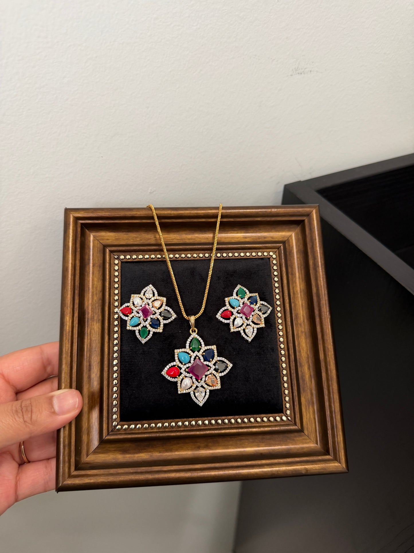 Kiara Gold Plated Pendant Set