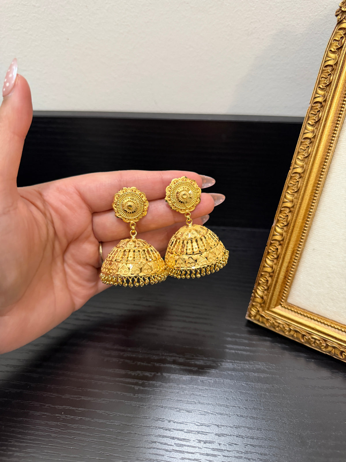 Neeti Forming Gold Double Jhumki