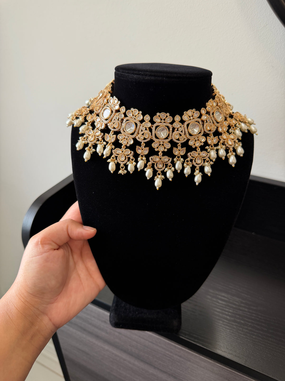 Dua Kundan Gold Plated Set
