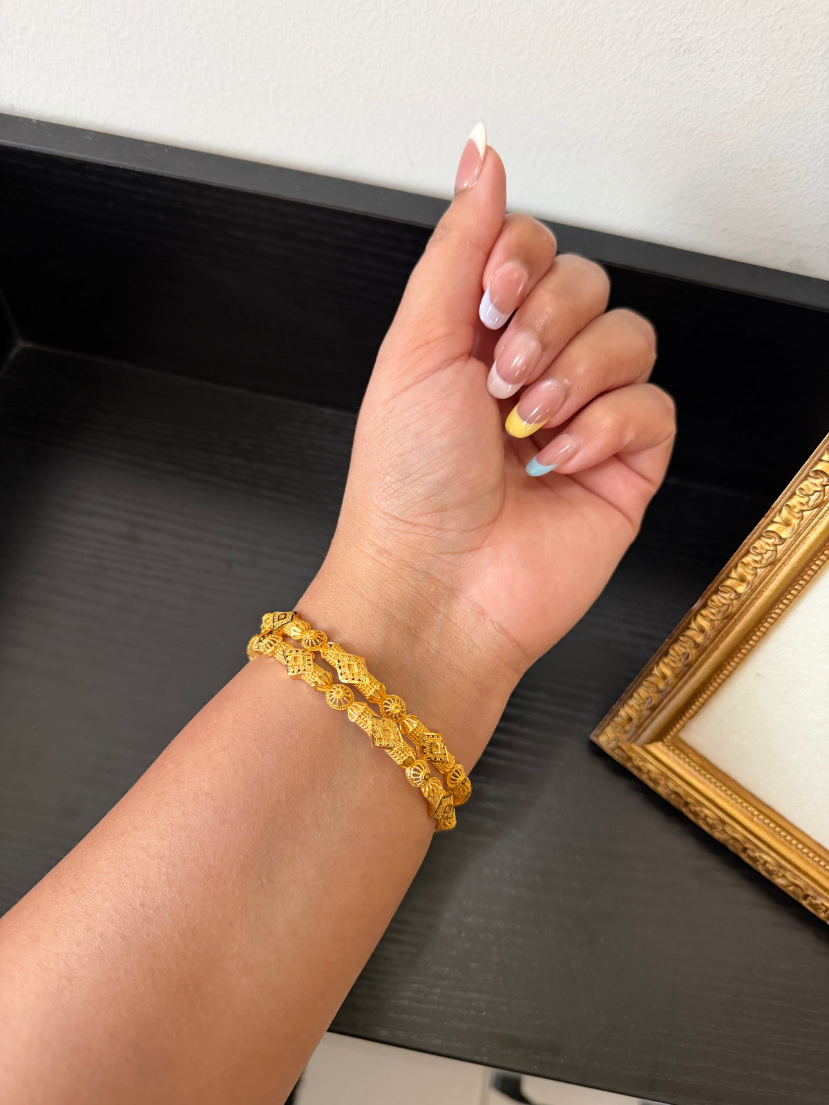 Darsh Gold Plated Bangles (Set of 2)
