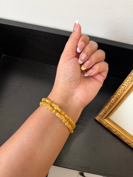 Darsh Gold Plated Bangles (Set of 2)