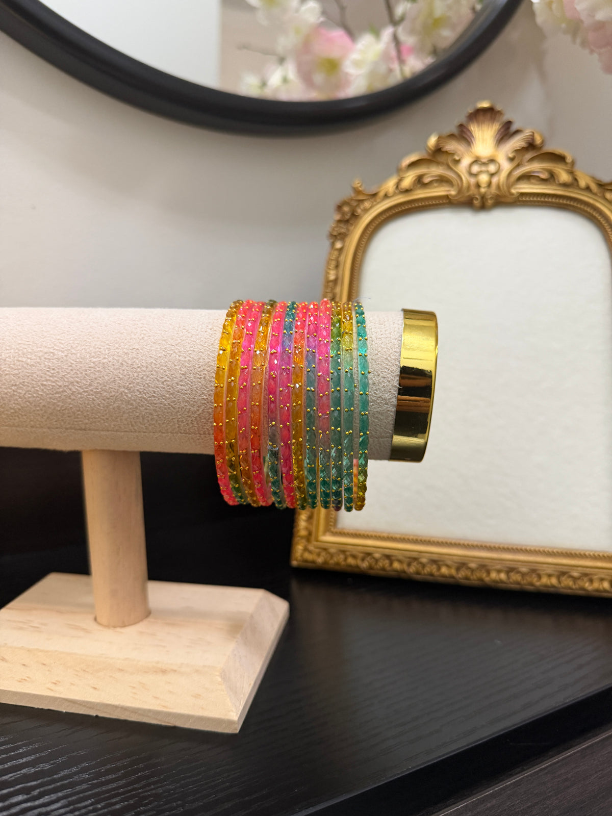 Kaira Kashmiri Glass Bangles (Set of 12)