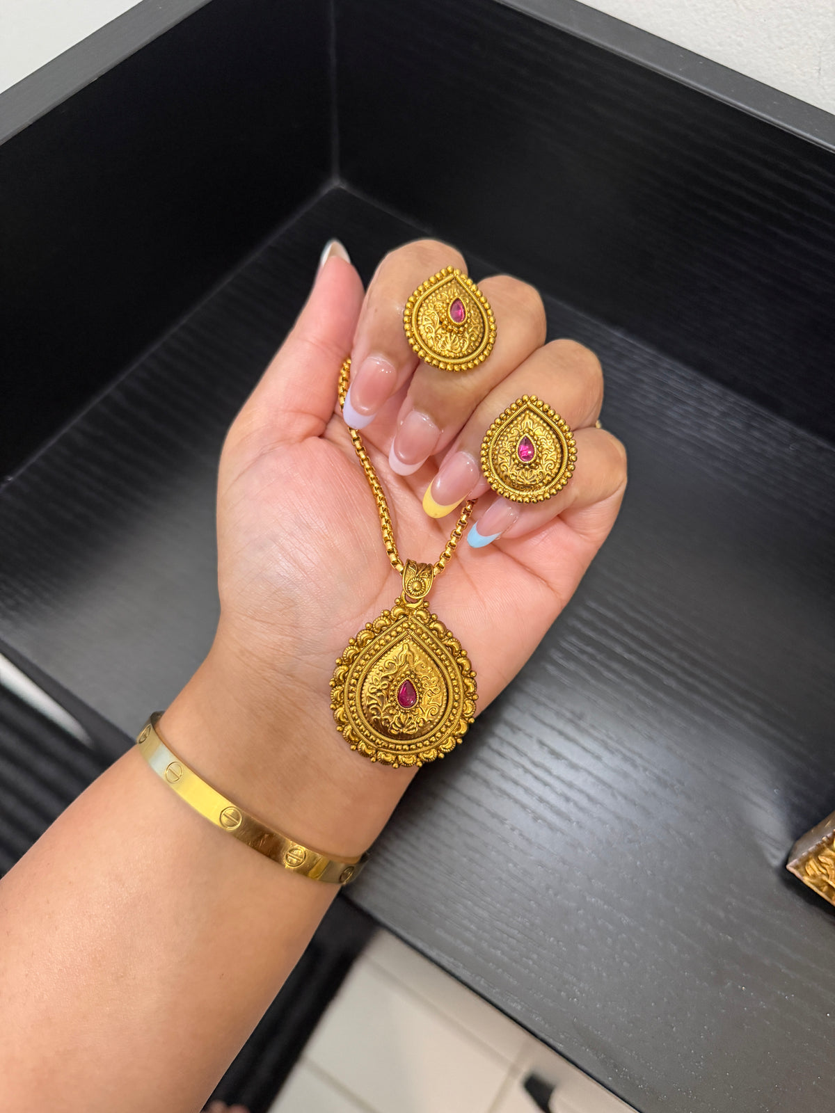 Aira Micro Gold Plated Pendant Set