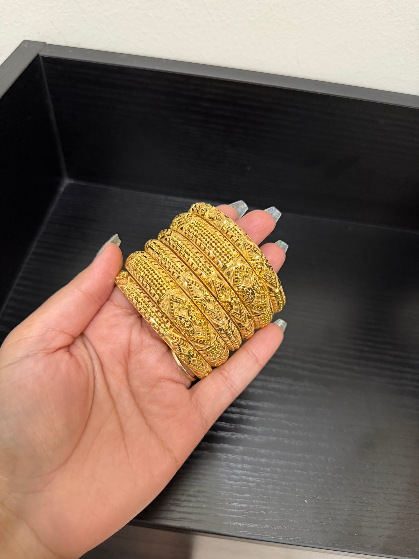 Ela Gold Forming Bangles (Set of 6)