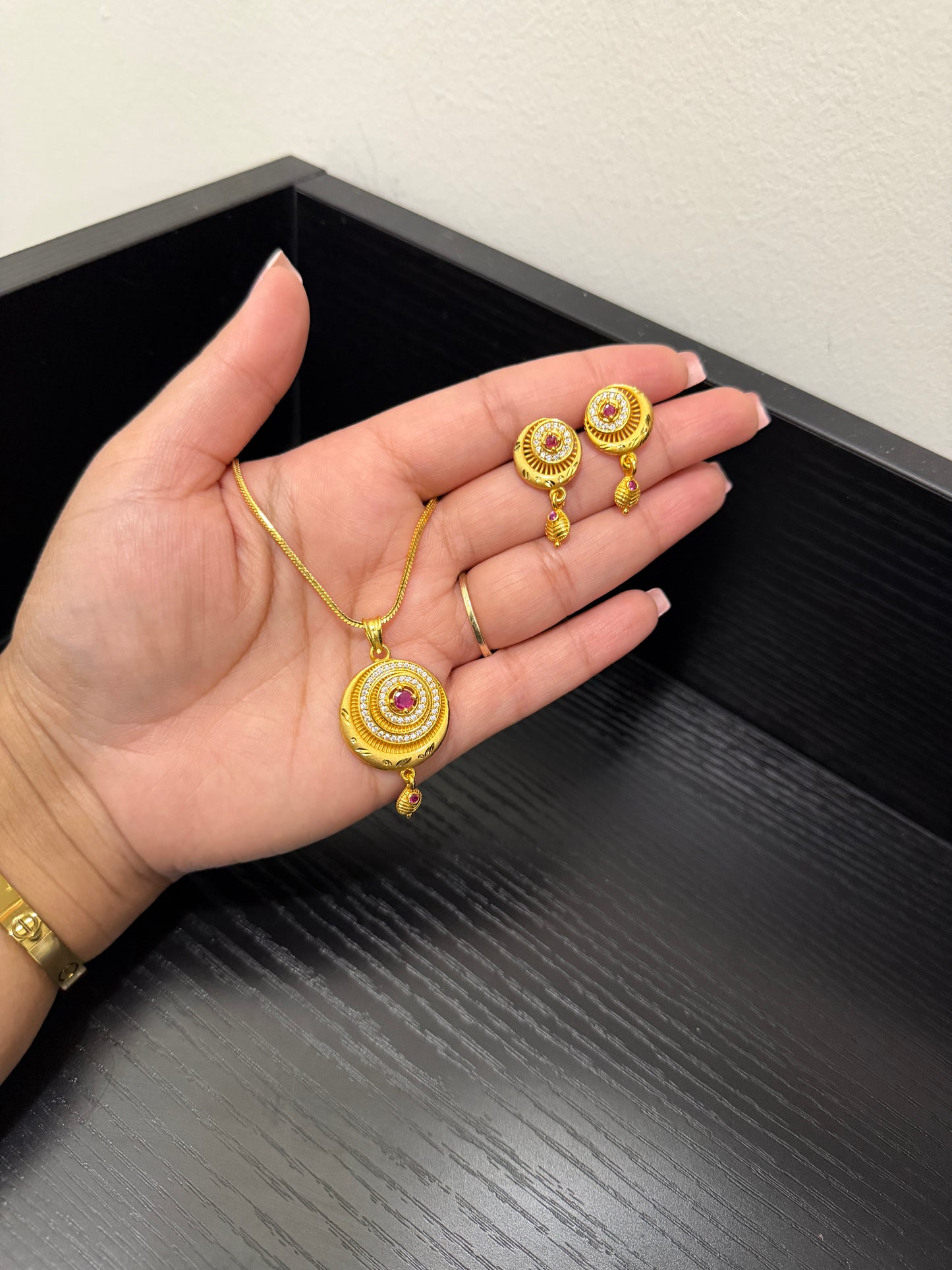 Sonam Gold Plated Pendant Set