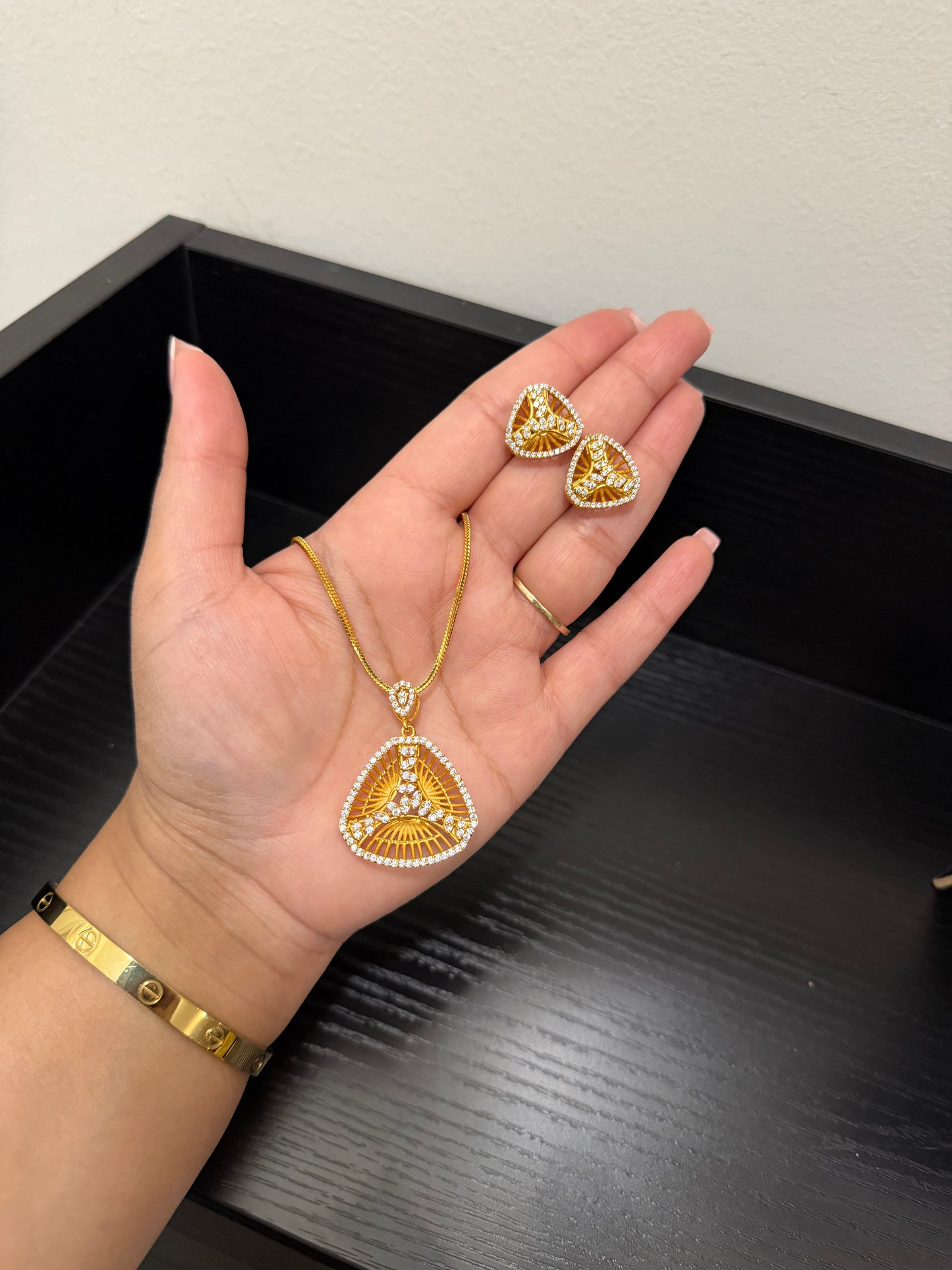 Piya Gold Plated Pendant Set