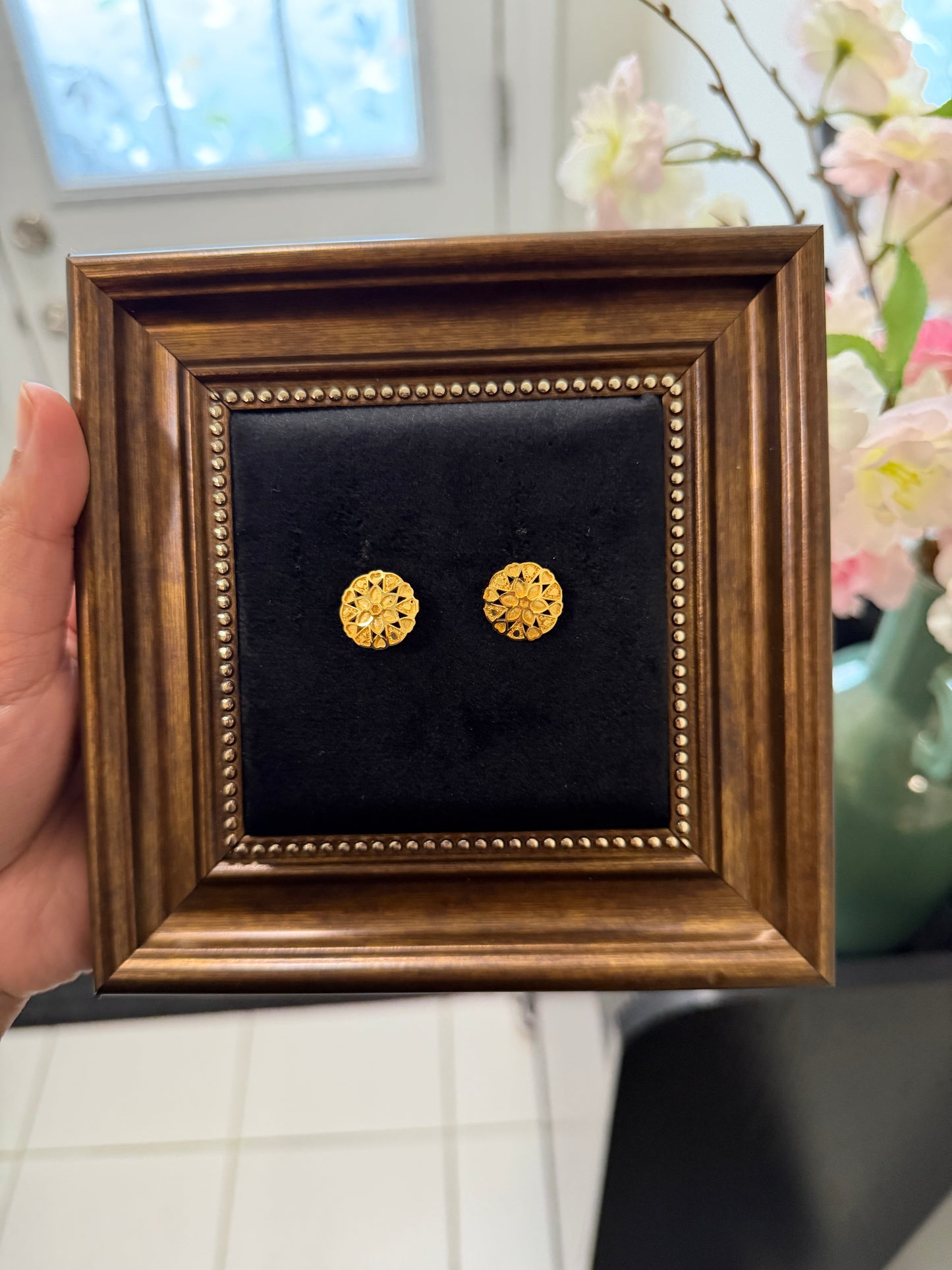 Diljot Gold Look Studs