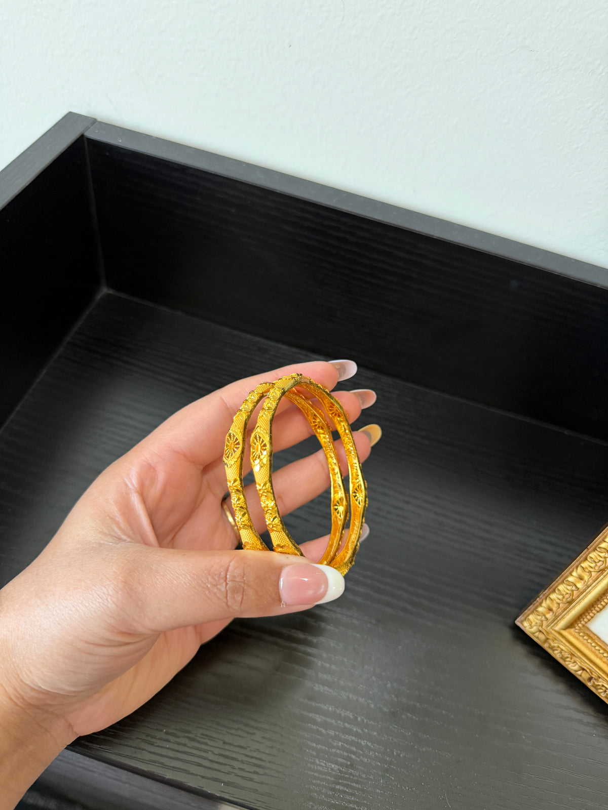 Nisha Gold Plated Bangles (Set of 2)