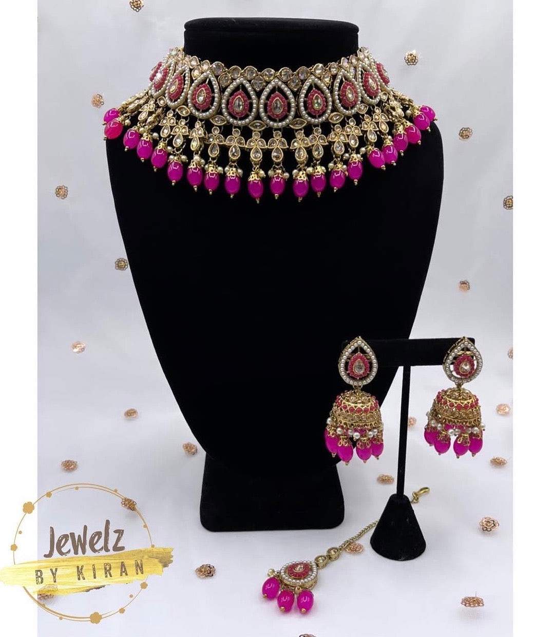 Zia Polki Set (Hot Pink )