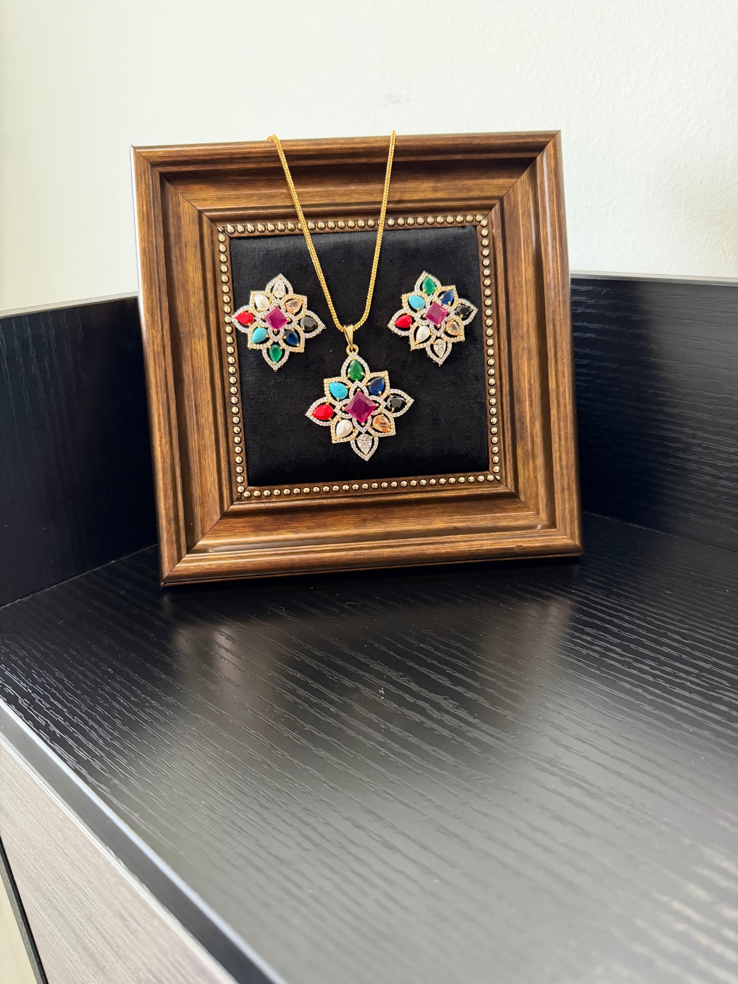 Kiara Gold Plated Pendant Set