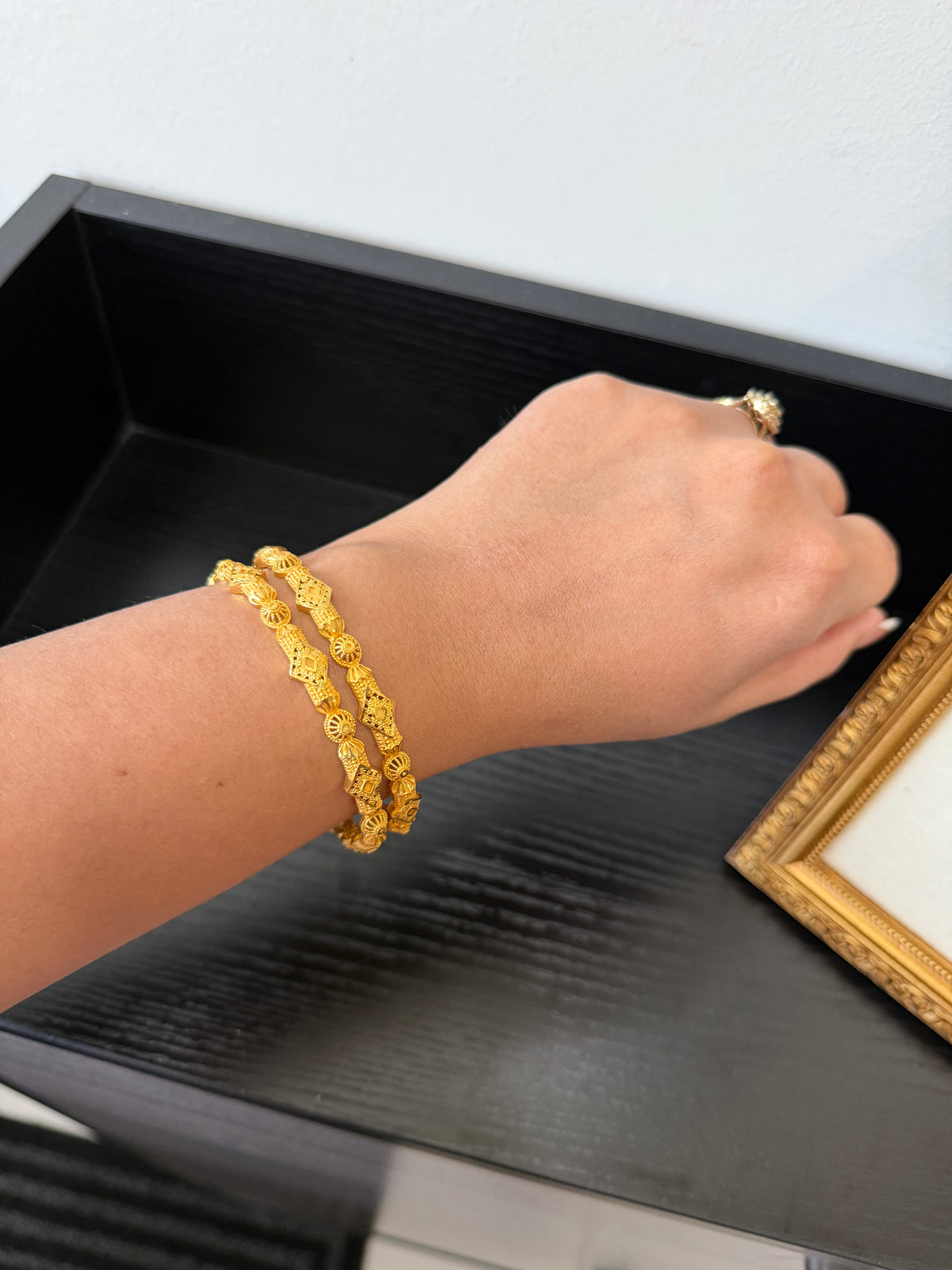Darsh Gold Plated Bangles (Set of 2)