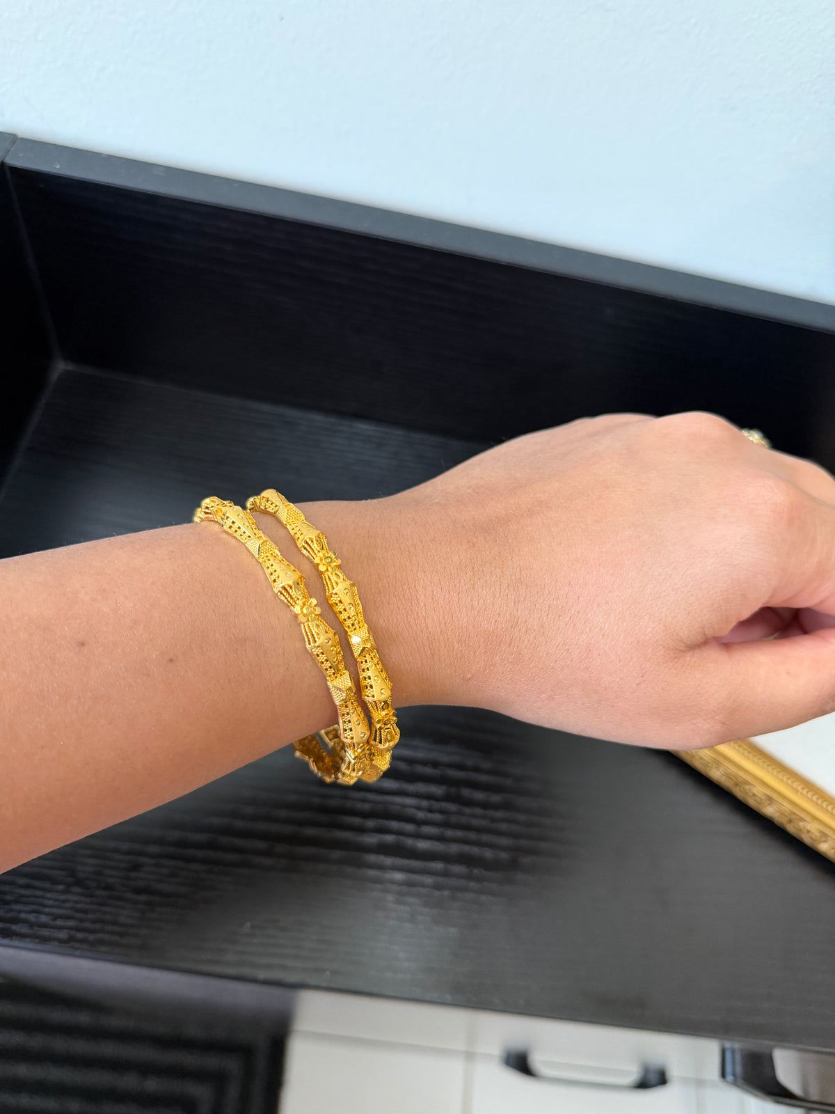Dilgeet Gold Plated Bangles (Set of 2)