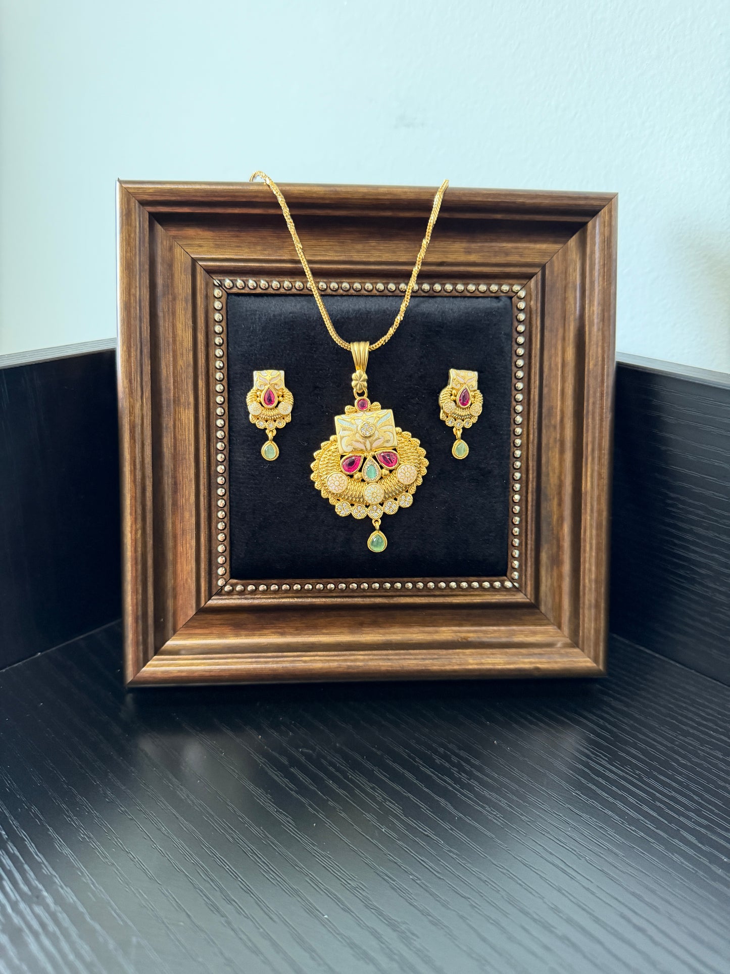 Miral Gold Plated Pendant Set