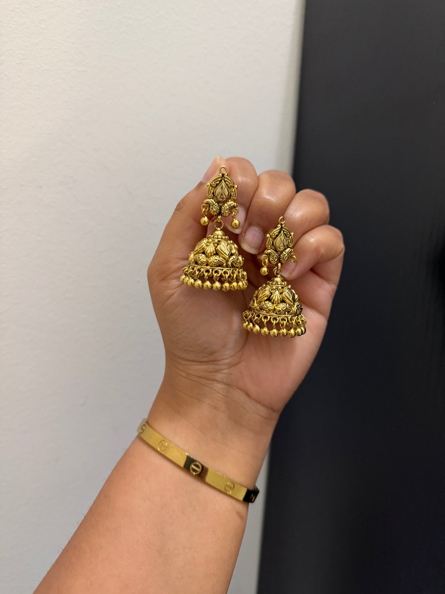 Jot Handcrafted Custom Made Earrings (Antique Polish)