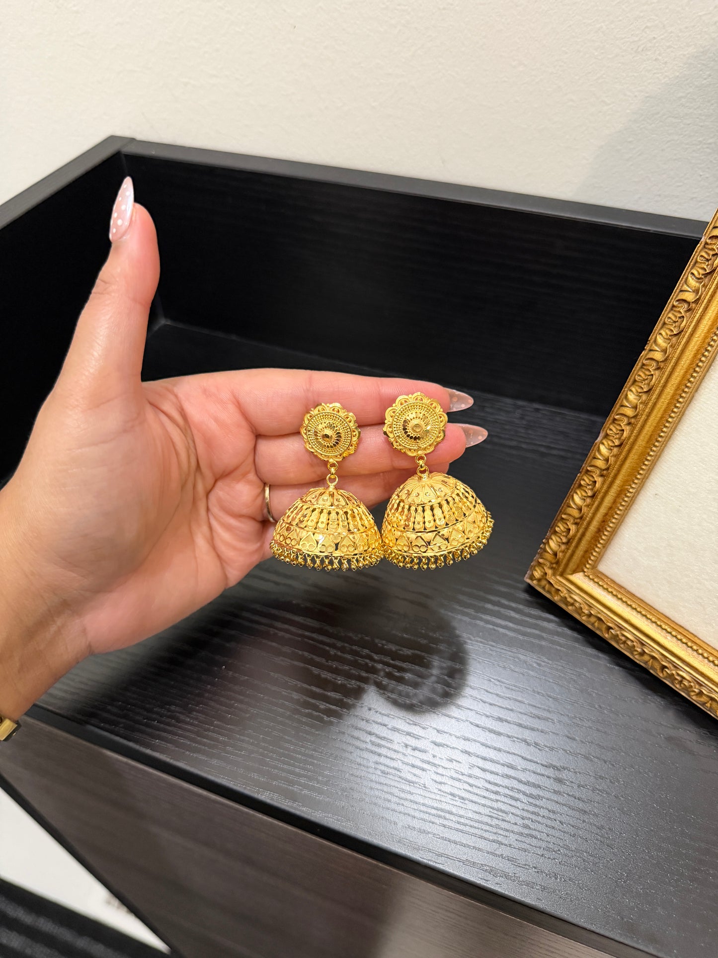 Neeti Forming Gold Double Jhumki