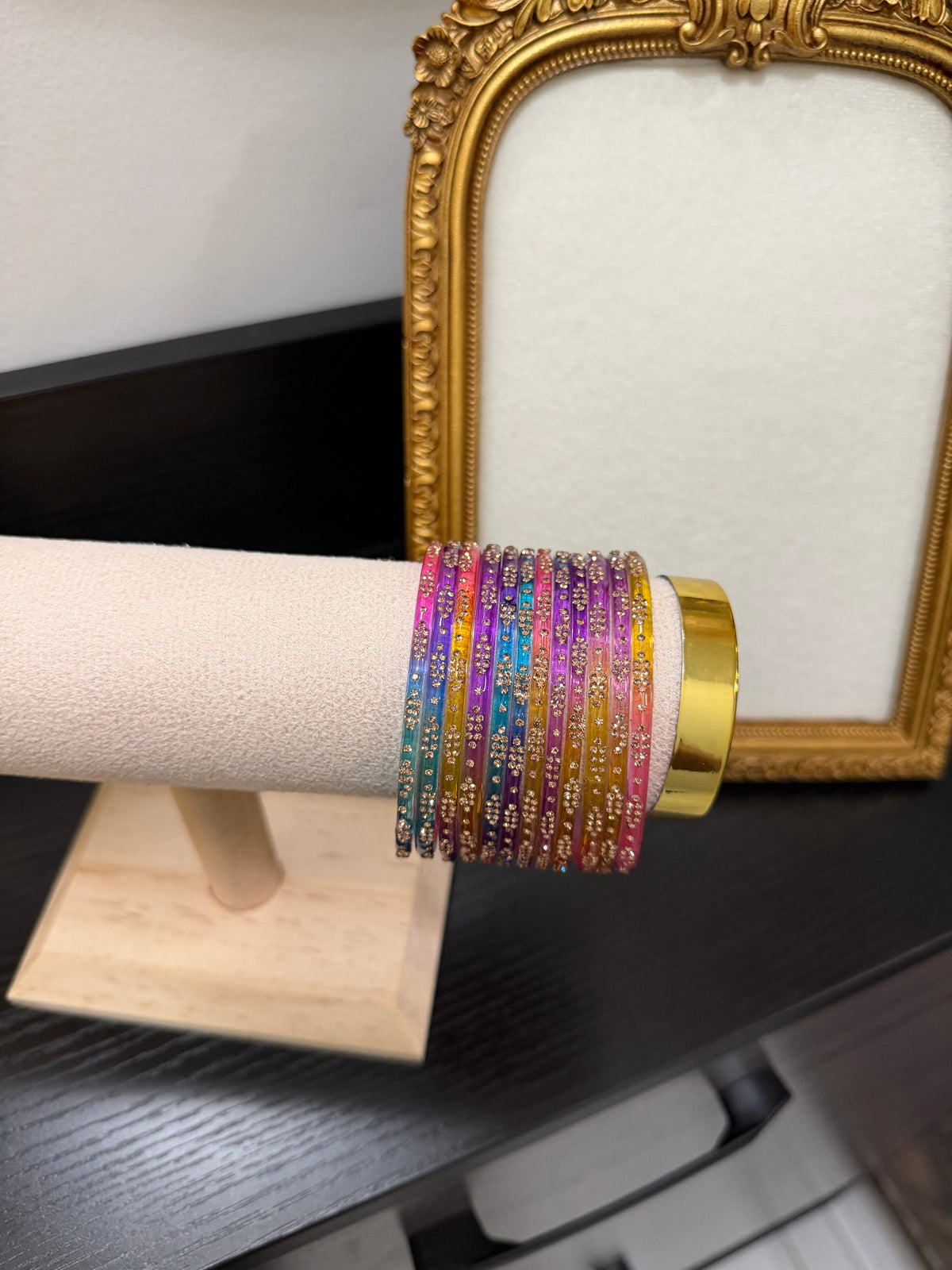 Arnit Kashmiri Glass Bangles (Set of 12)