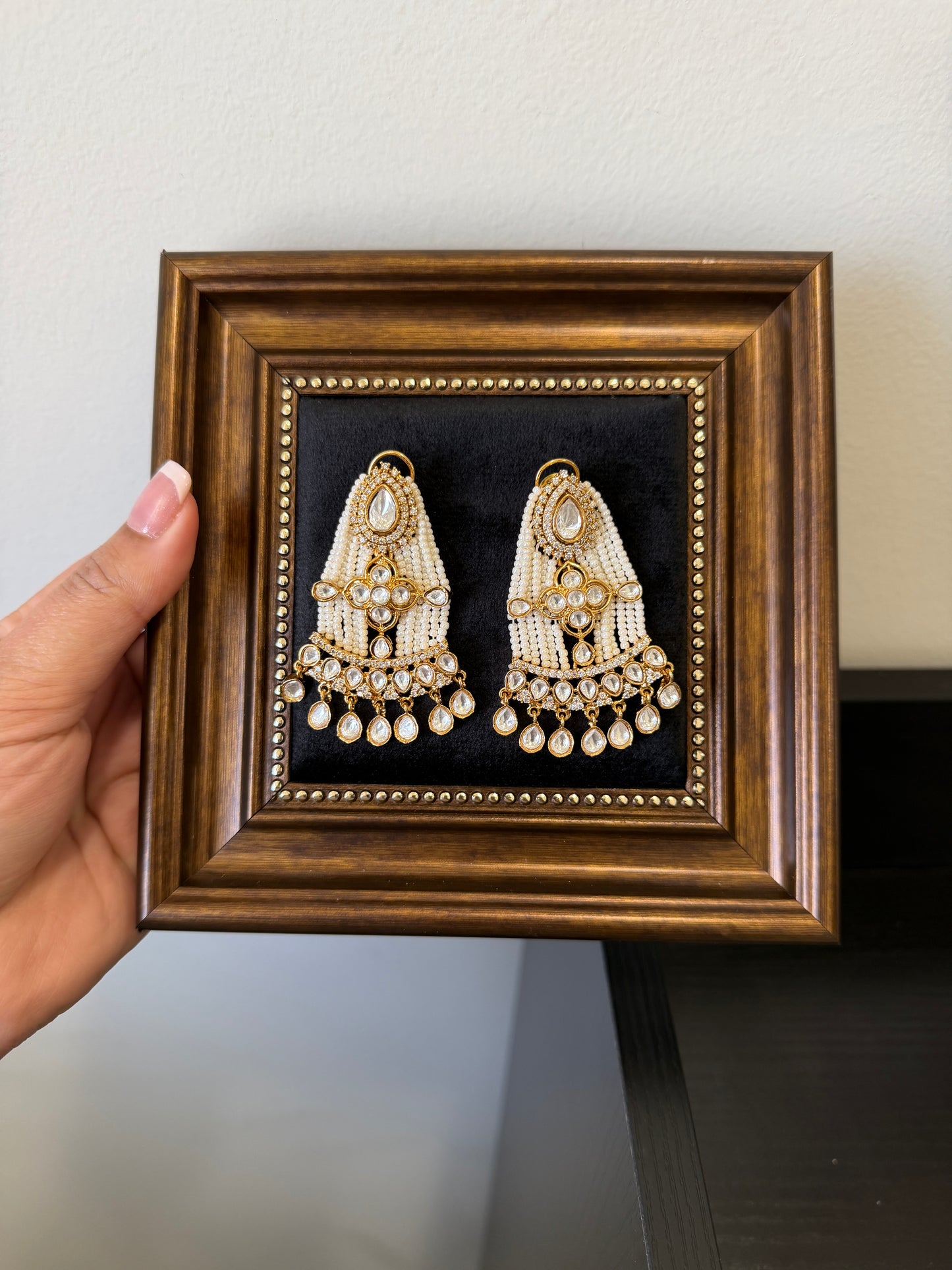 Damini Moissanite Kundan Earrings