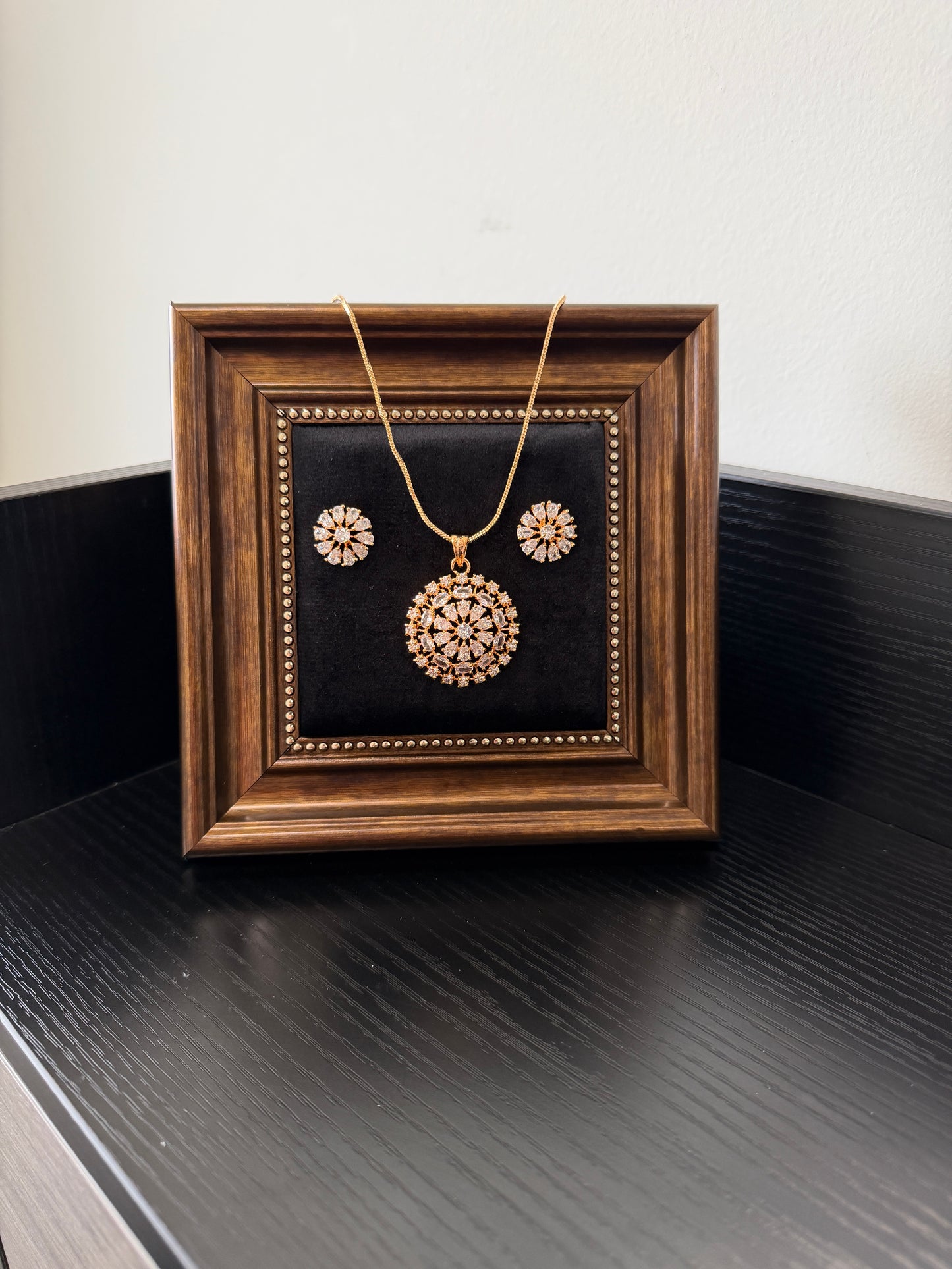 Ela Gold Plated Pendant Set