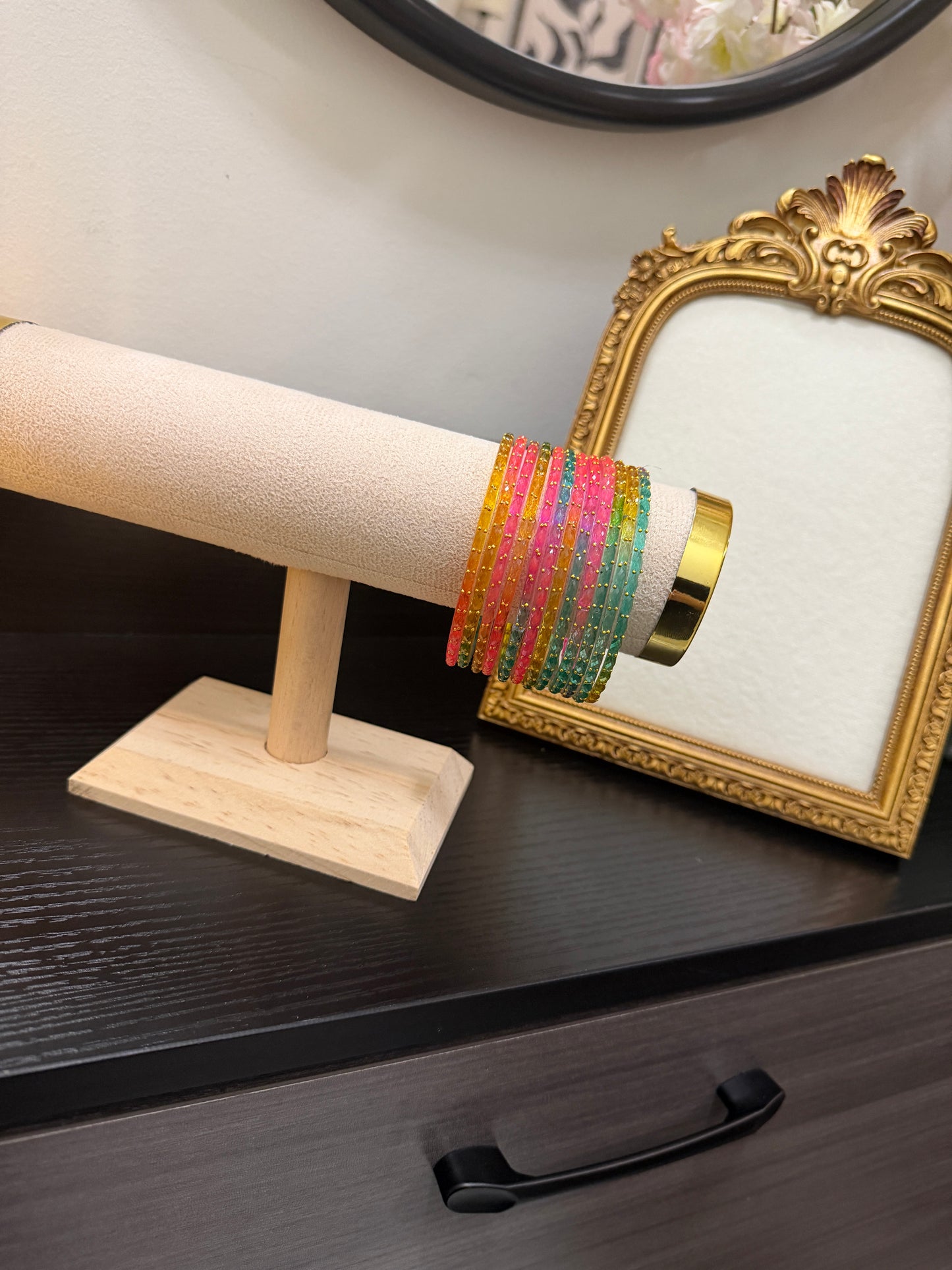 Kaira Kashmiri Glass Bangles (Set of 12)