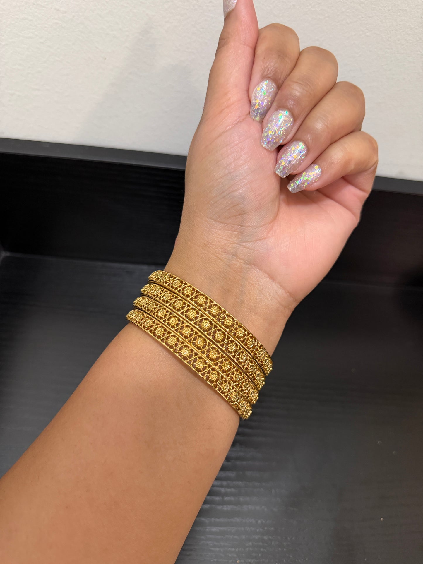 Rhea Micro Gold Plated Bangles (Set of 4)