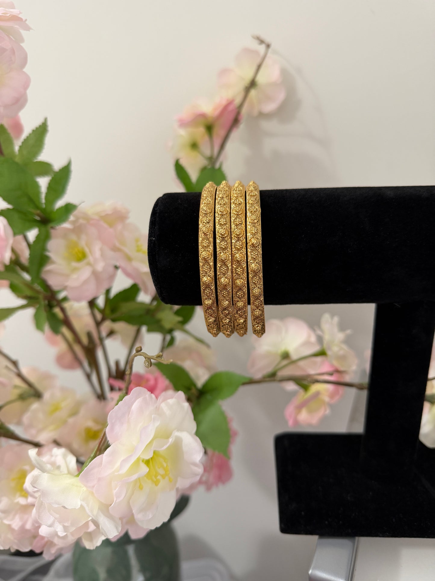 Palak Micro Gold Plated Bangles (Set of 4)