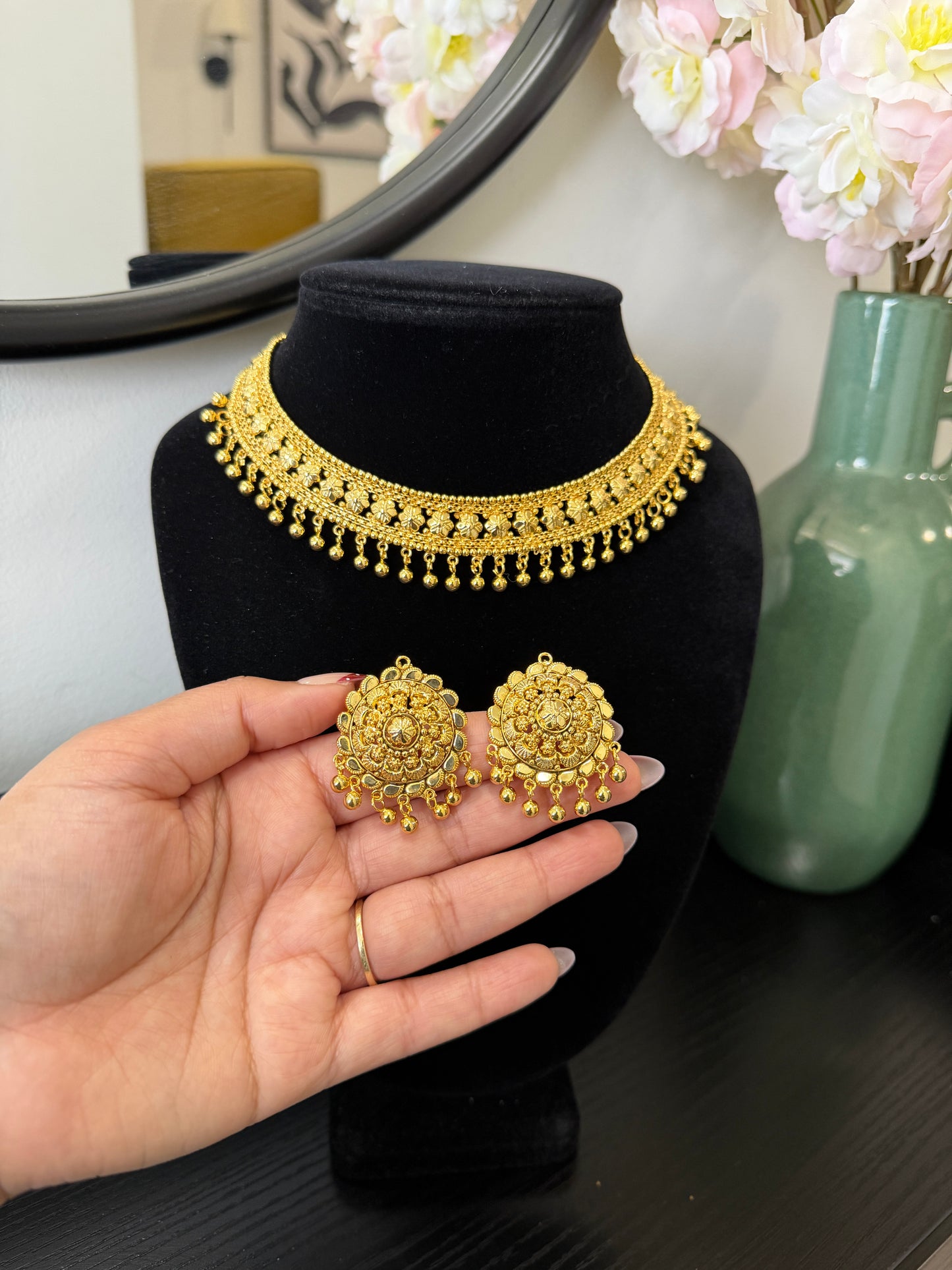 Hania Handcrafted Custom Made Gold Plated Set