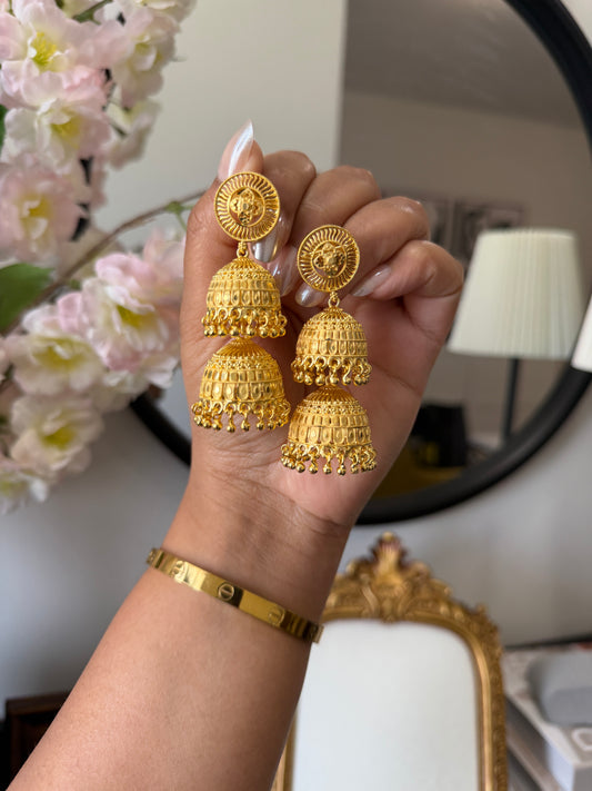 Neeti Forming Gold Double Jhumki