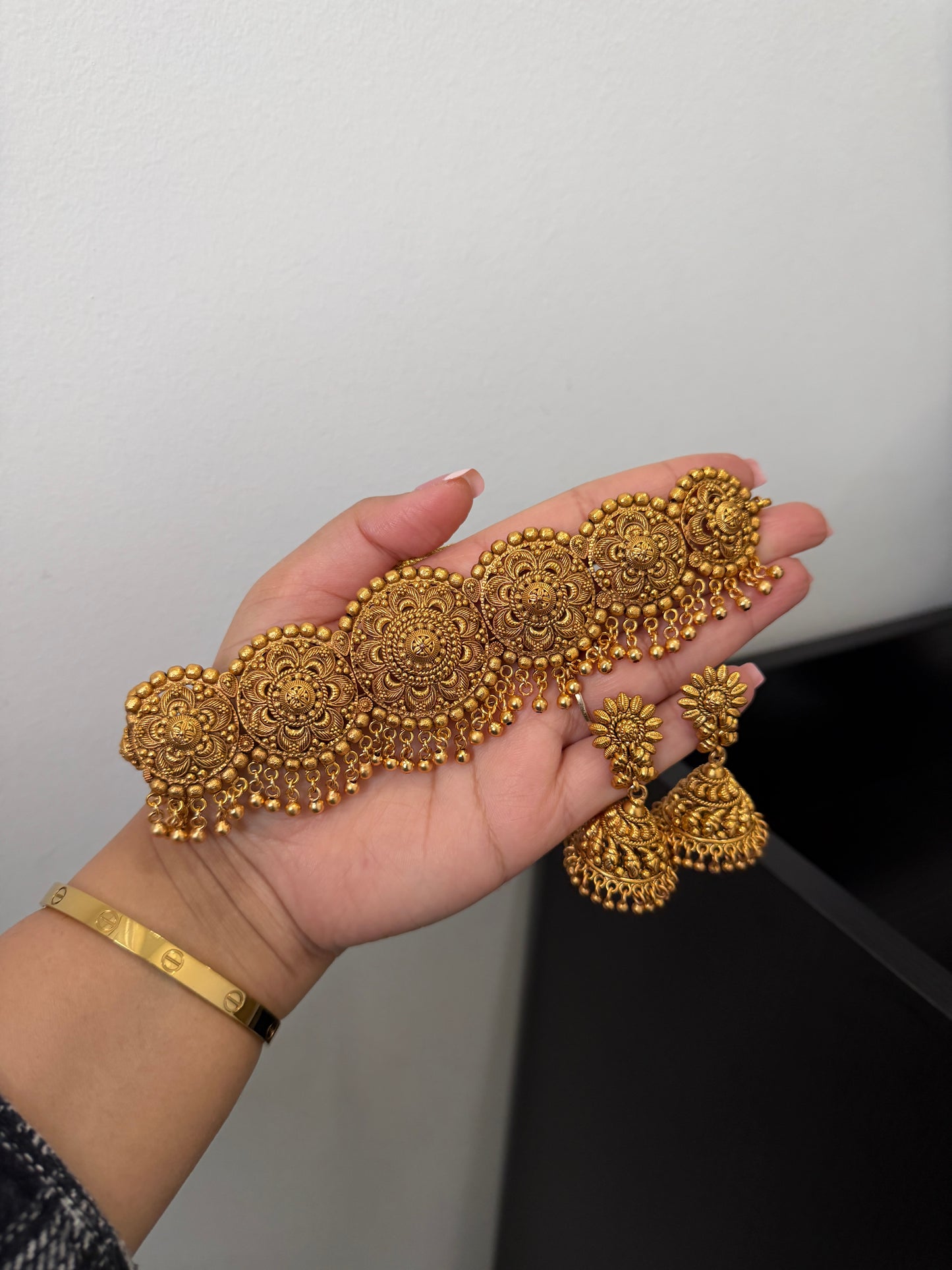 Raman Micro Gold Plated Choker Set