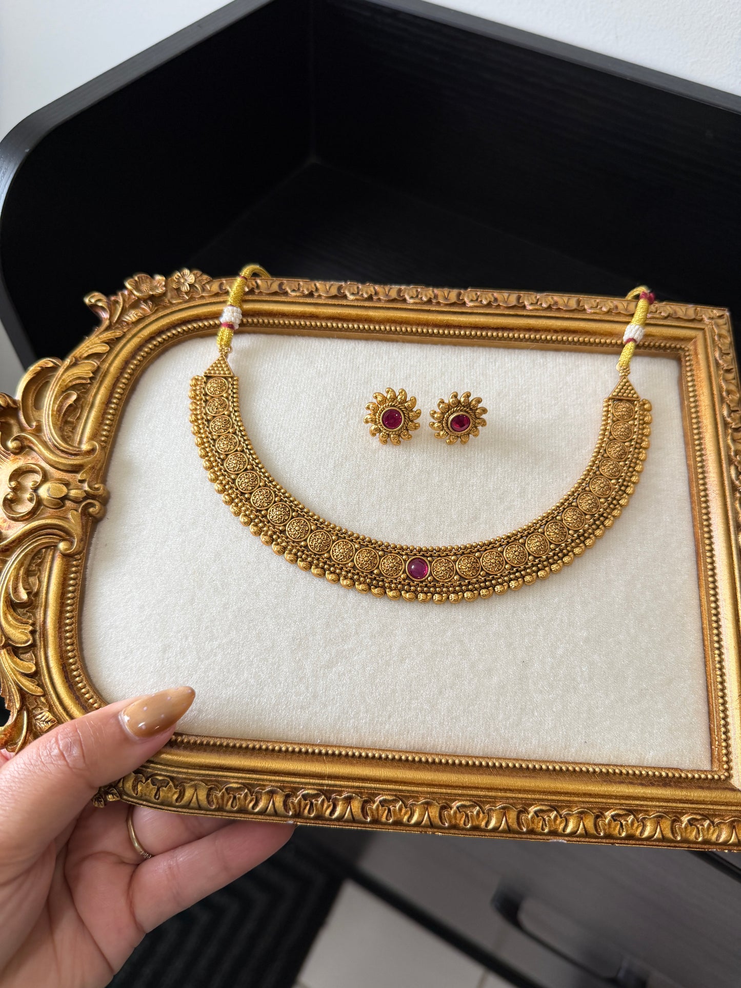 Manreet Micro Gold Plated Set (Ruby)