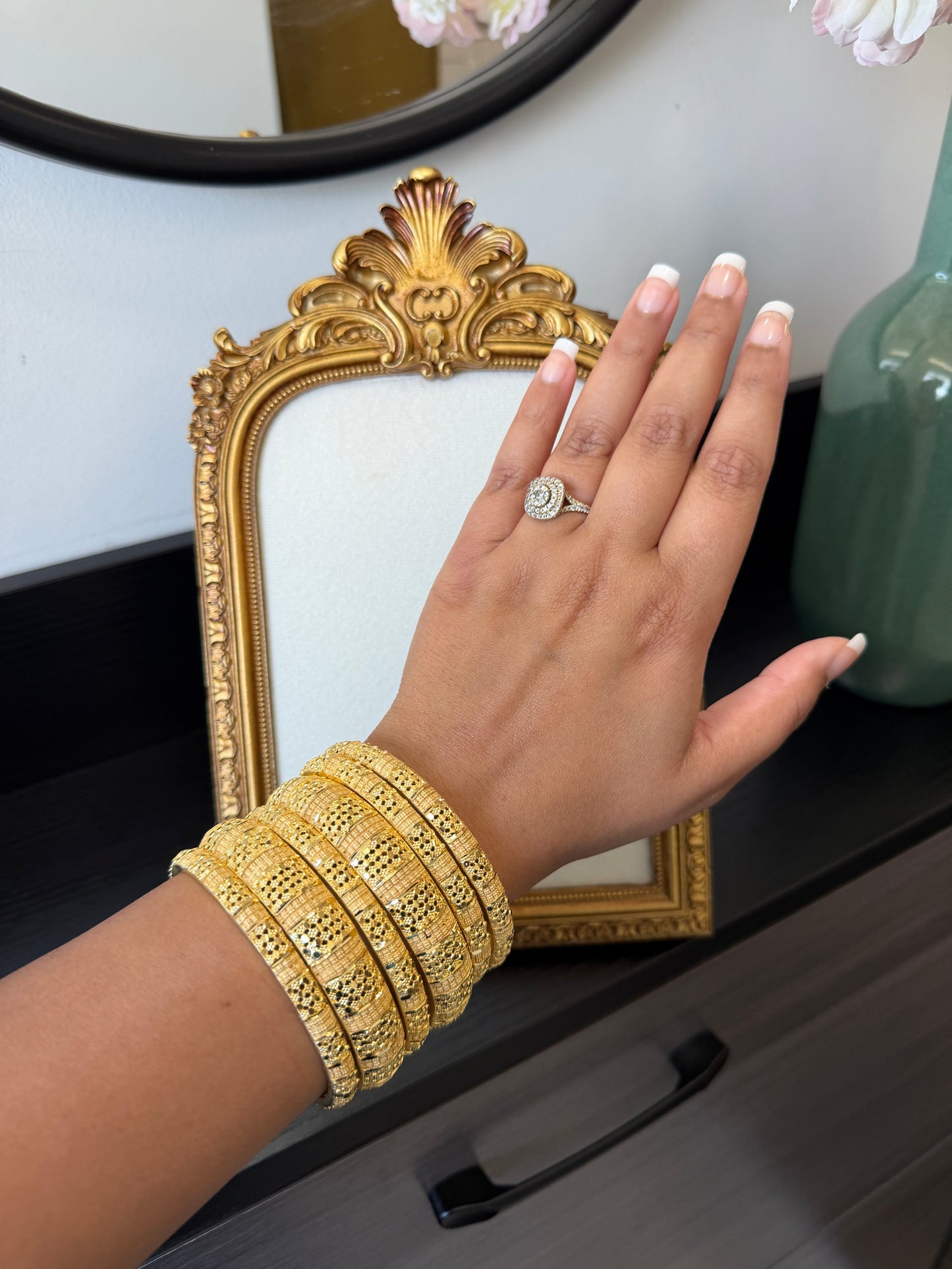 Randeep Gold Forming Bangles (Set of 6)