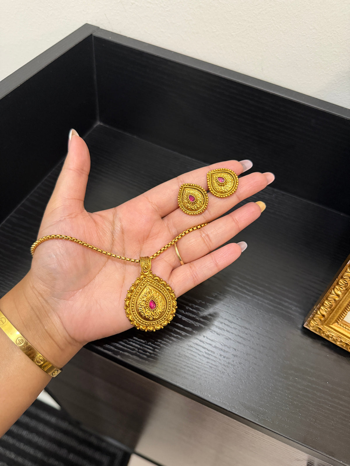 Aira Micro Gold Plated Pendant Set