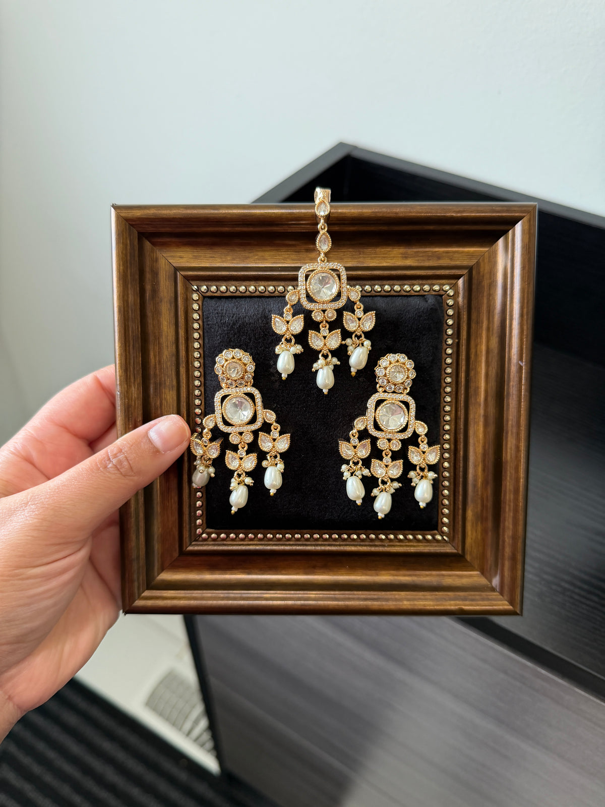 Dua Kundan Gold Plated Set