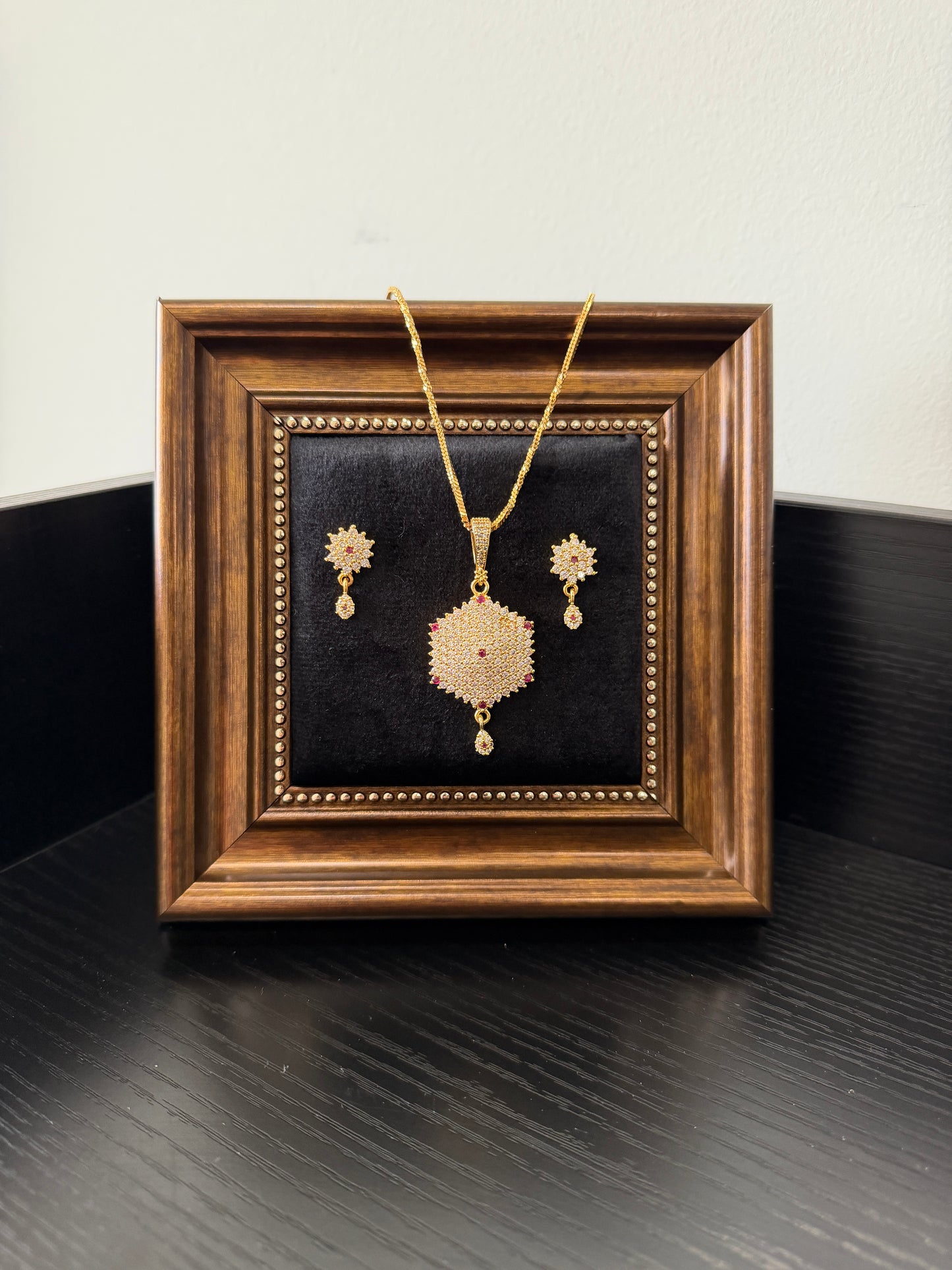 Navneet Gold Plated Pendant Set