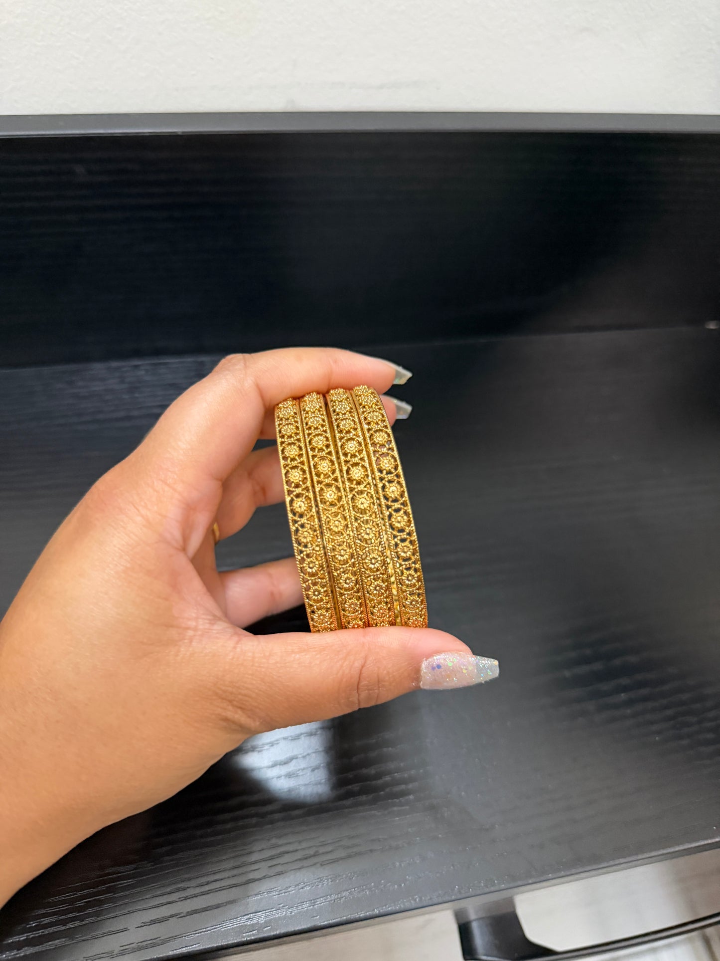 Rhea Micro Gold Plated Bangles (Set of 4)