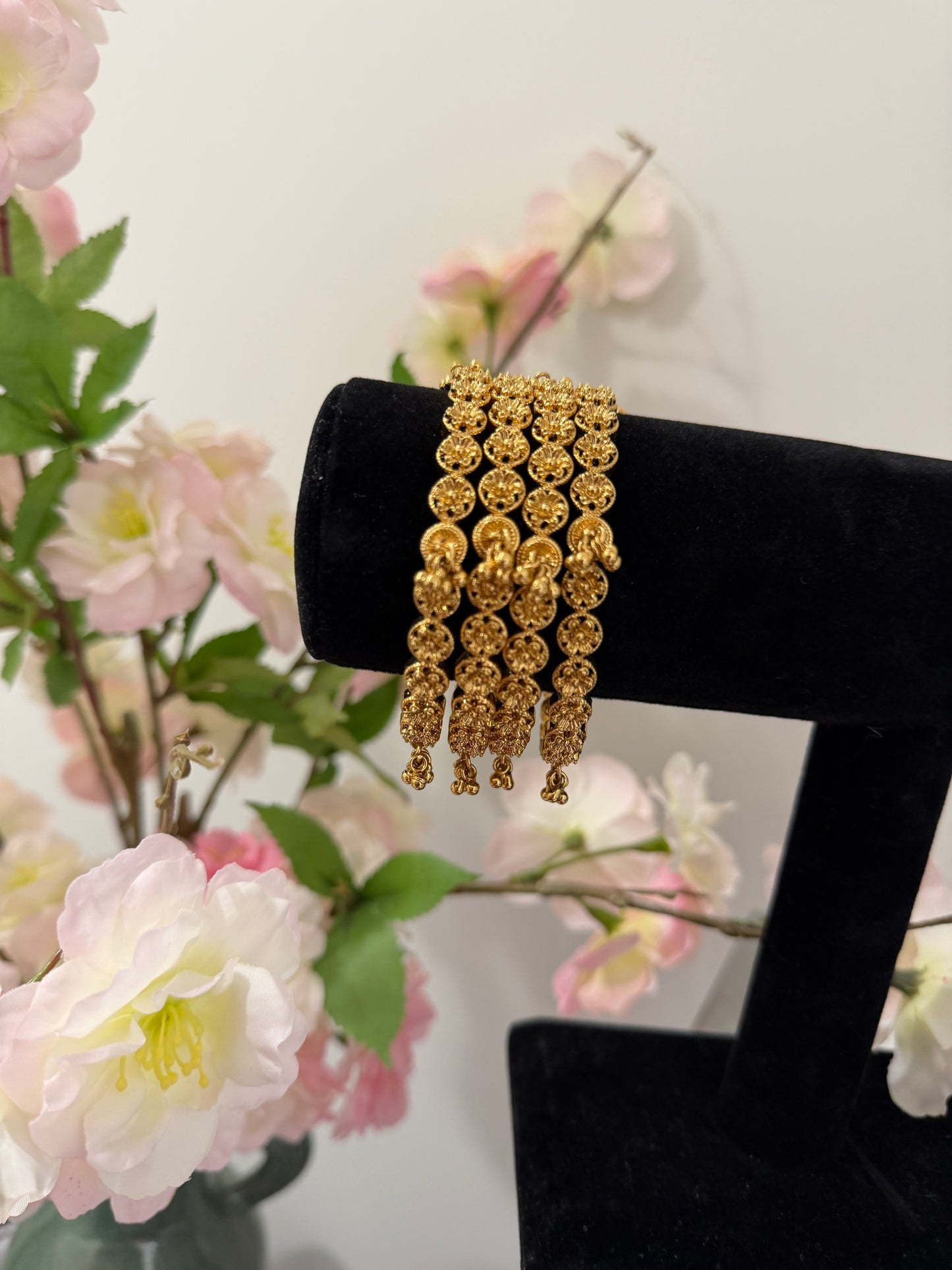 Sania Micro Gold Plated Bangles (Set of 4)