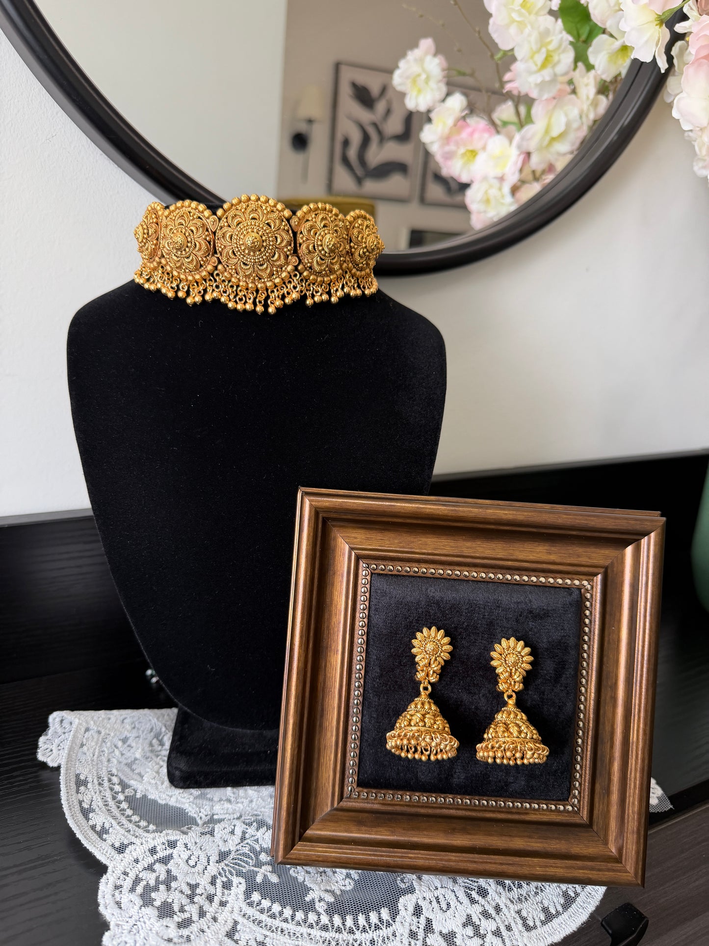 Raman Micro Gold Plated Choker Set