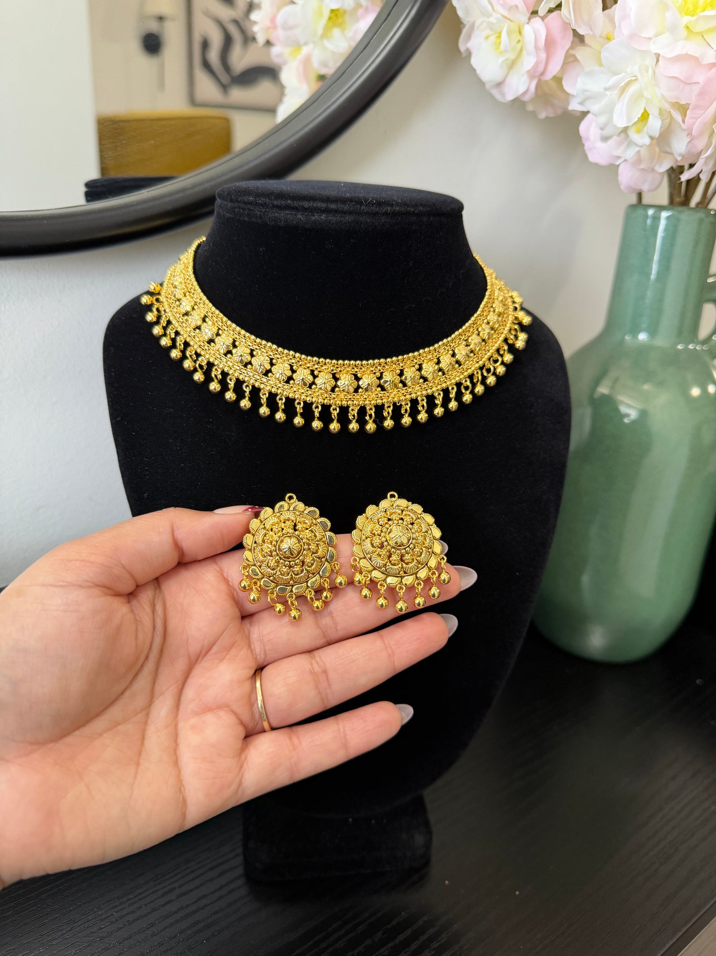 Hania Handcrafted Custom Made Gold Plated Set