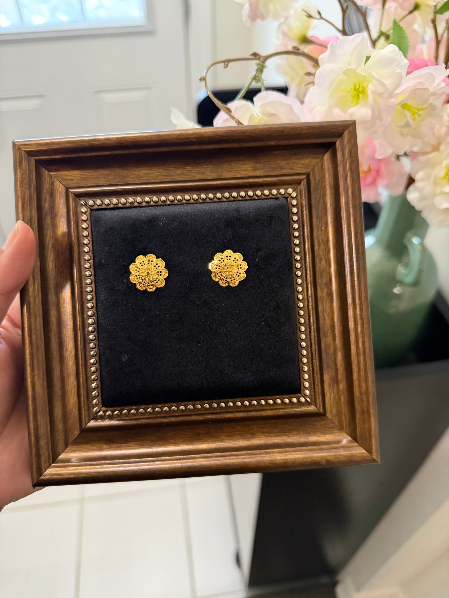 Minal Gold Look Studs