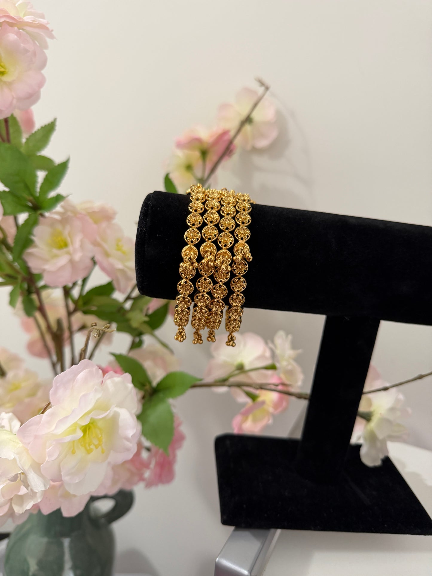 Sania Micro Gold Plated Bangles (Set of 4)